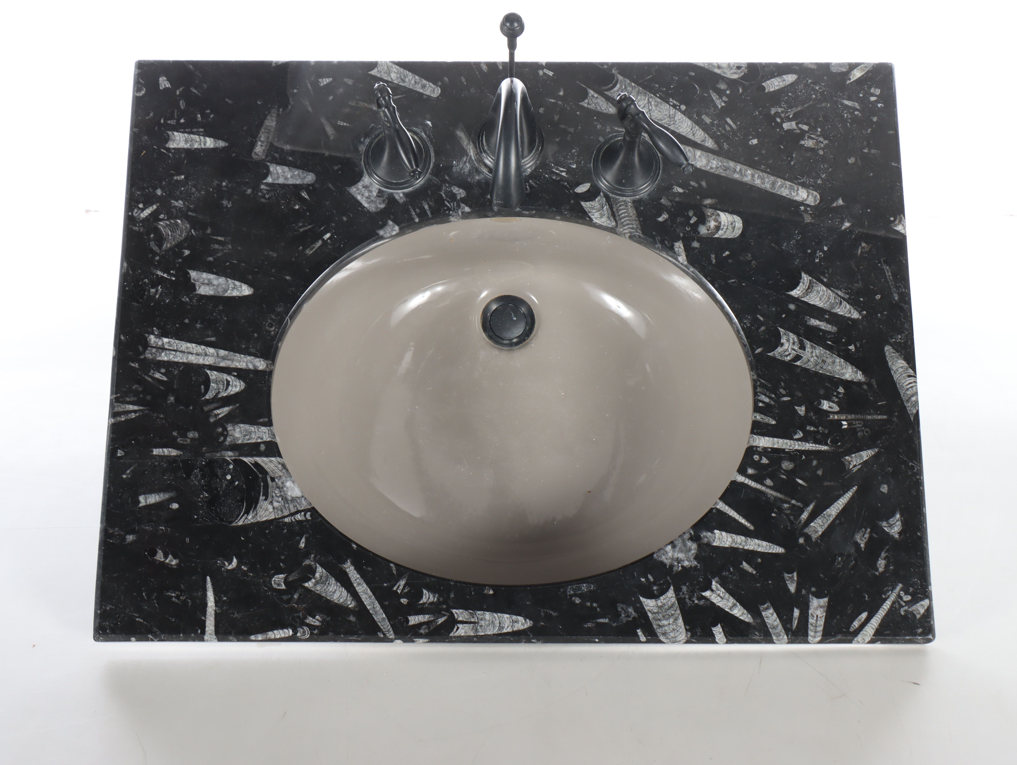Marble with Orthocone Vanity with Undermount Sink and Plumbing