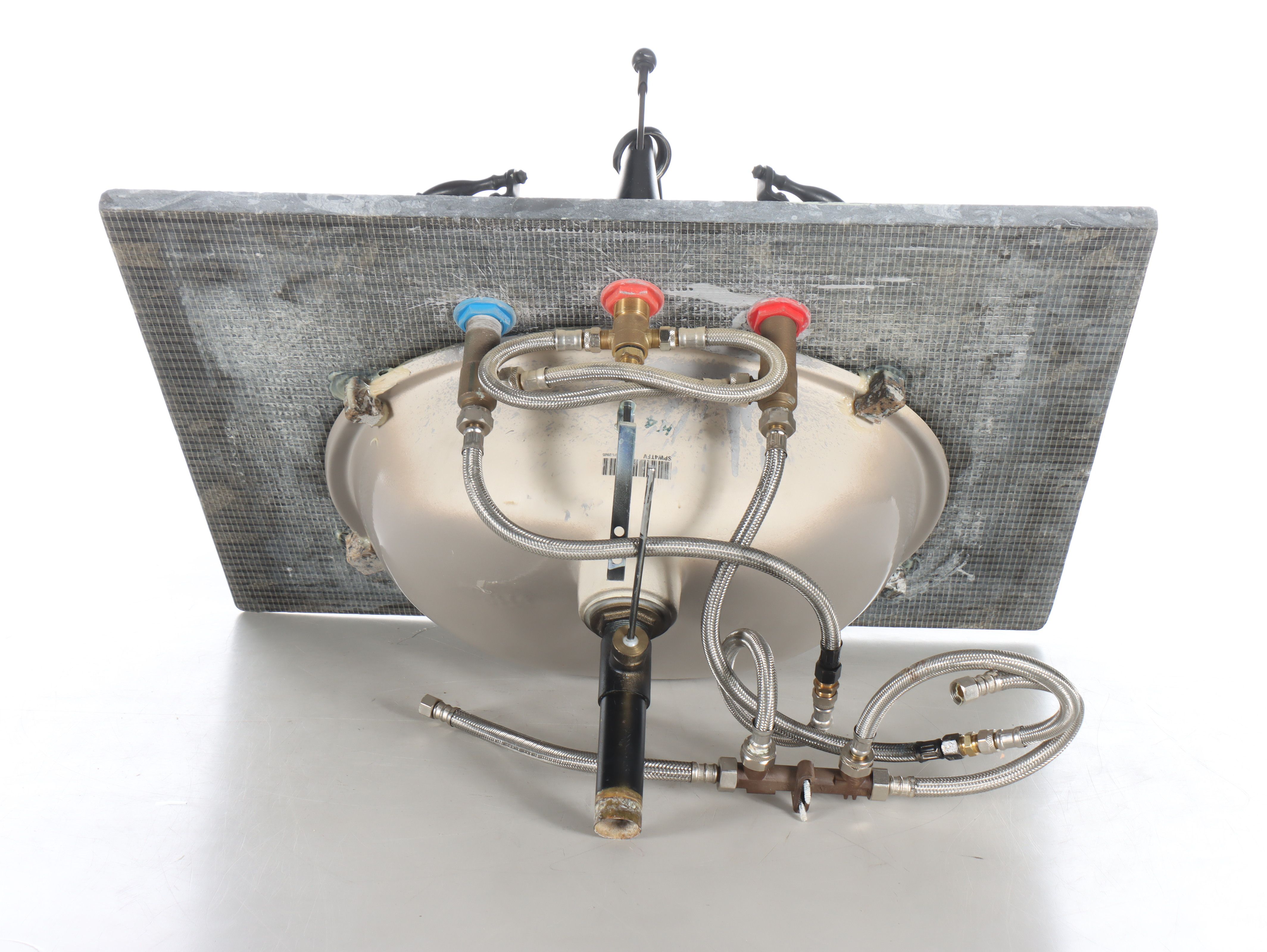 Marble with Orthocone Vanity with Undermount Sink and Plumbing