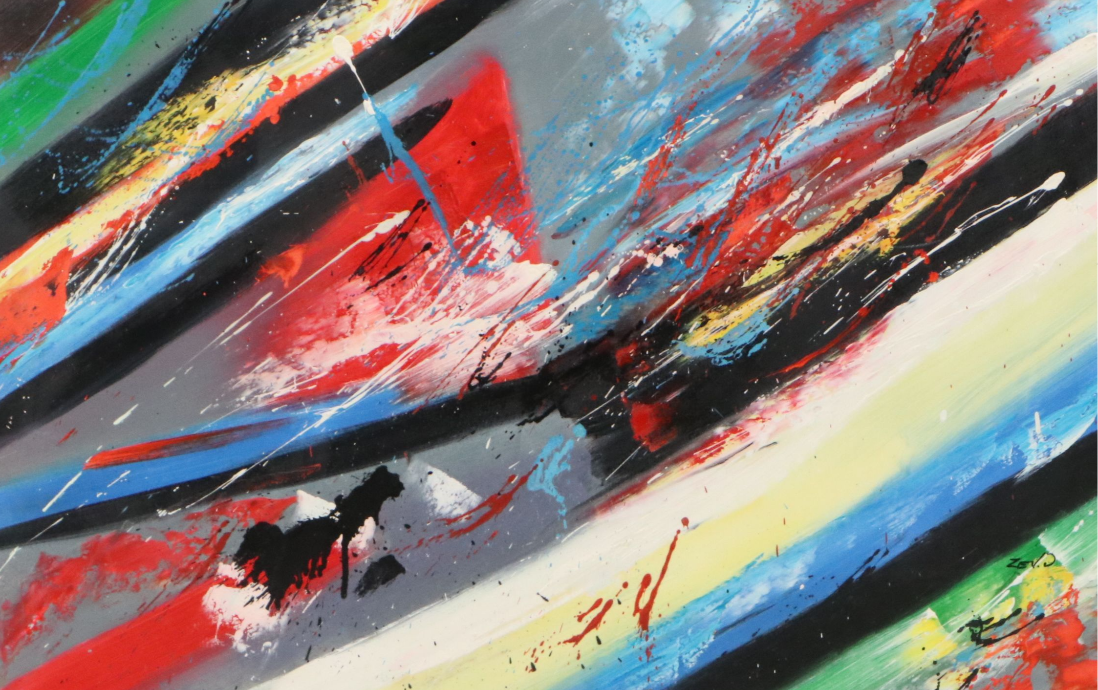 Abstract Expressionist Acrylic Painting, 21st Century