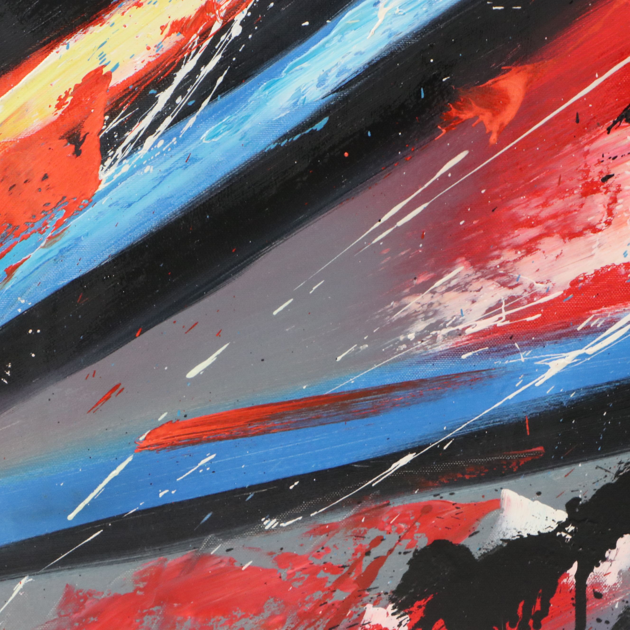 Abstract Expressionist Acrylic Painting, 21st Century