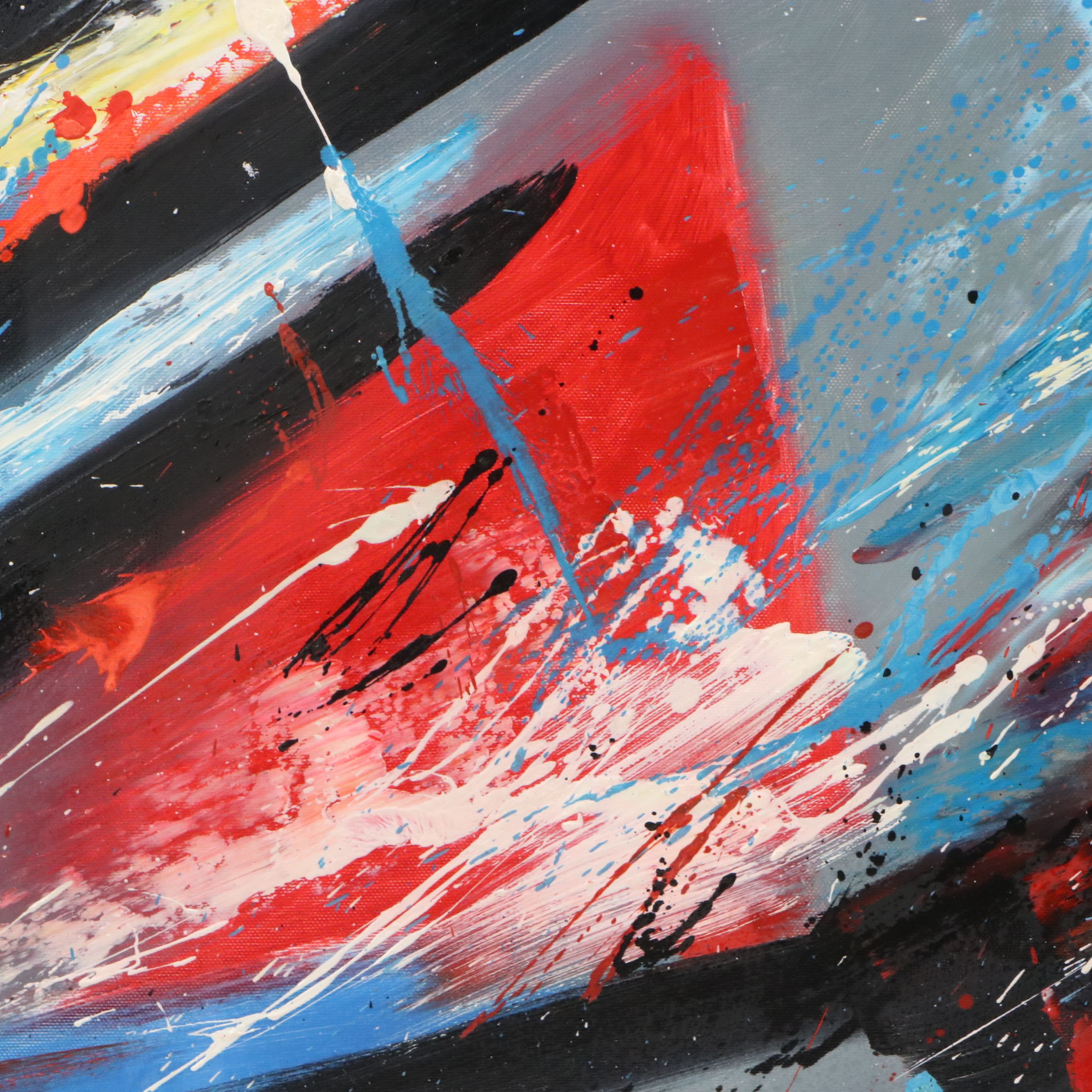 Abstract Expressionist Acrylic Painting, 21st Century