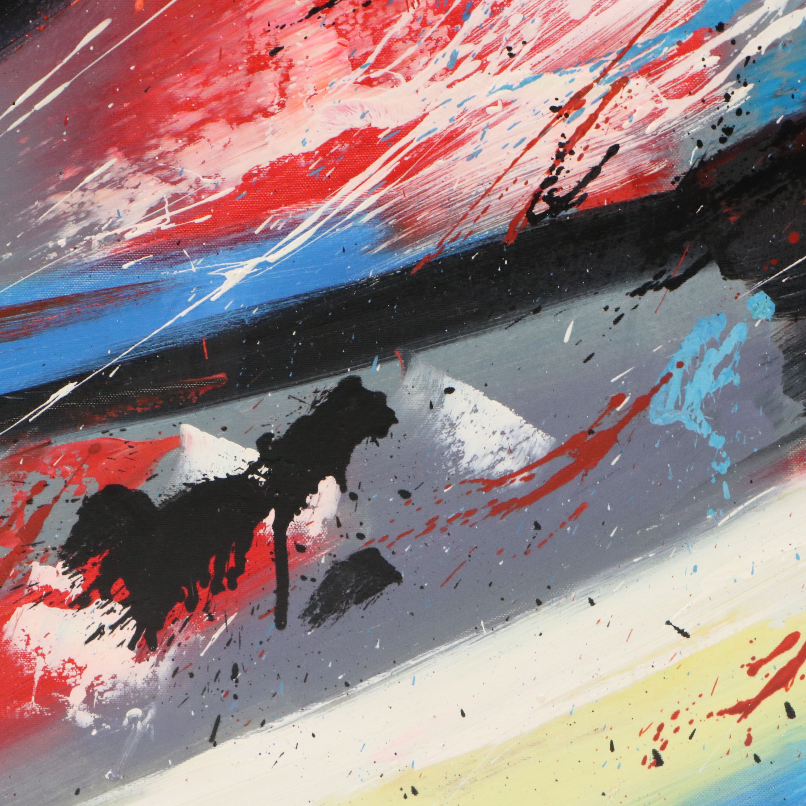 Abstract Expressionist Acrylic Painting, 21st Century