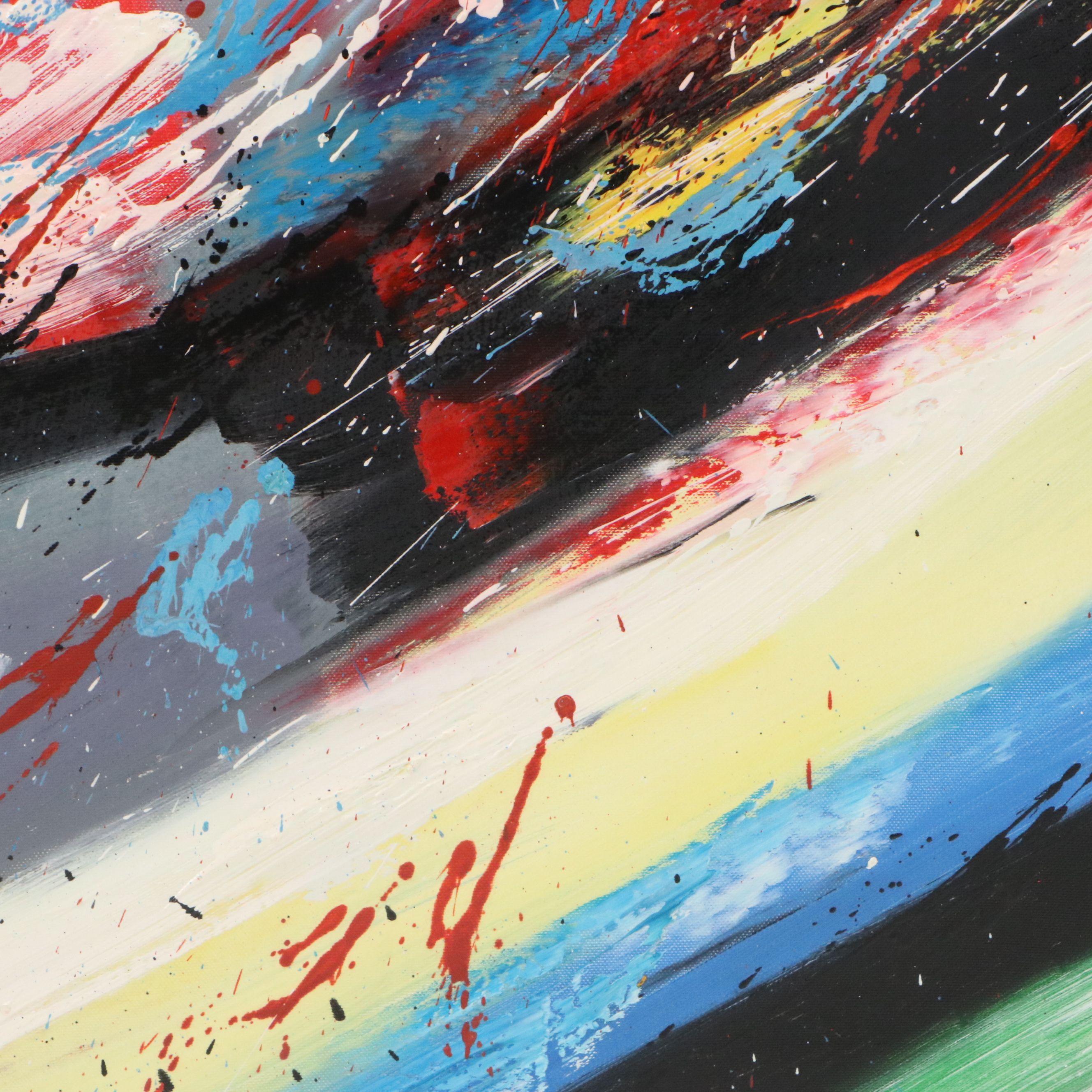 Abstract Expressionist Acrylic Painting, 21st Century