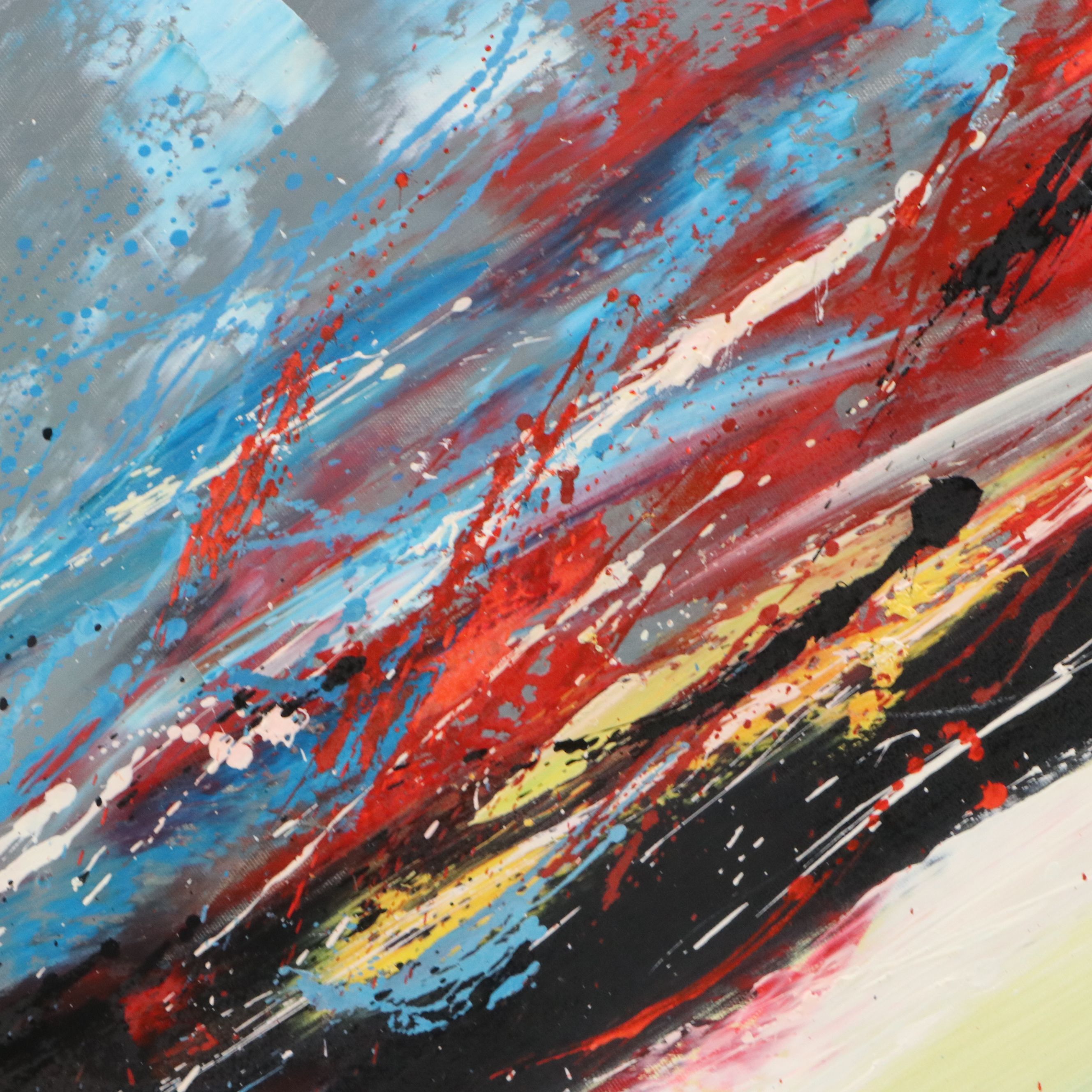 Abstract Expressionist Acrylic Painting, 21st Century