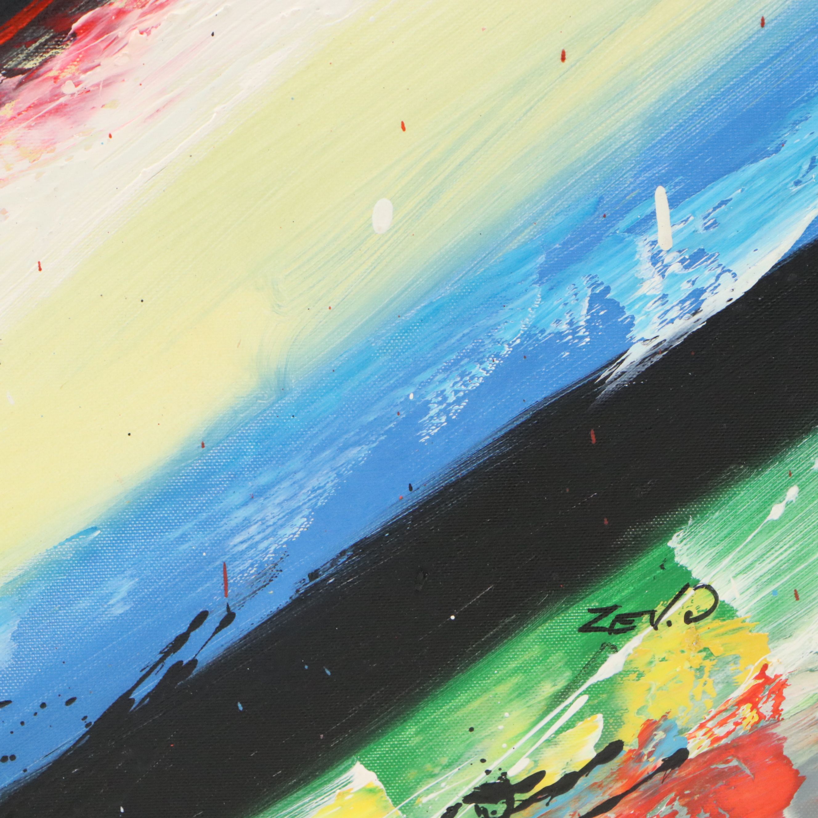 Abstract Expressionist Acrylic Painting, 21st Century