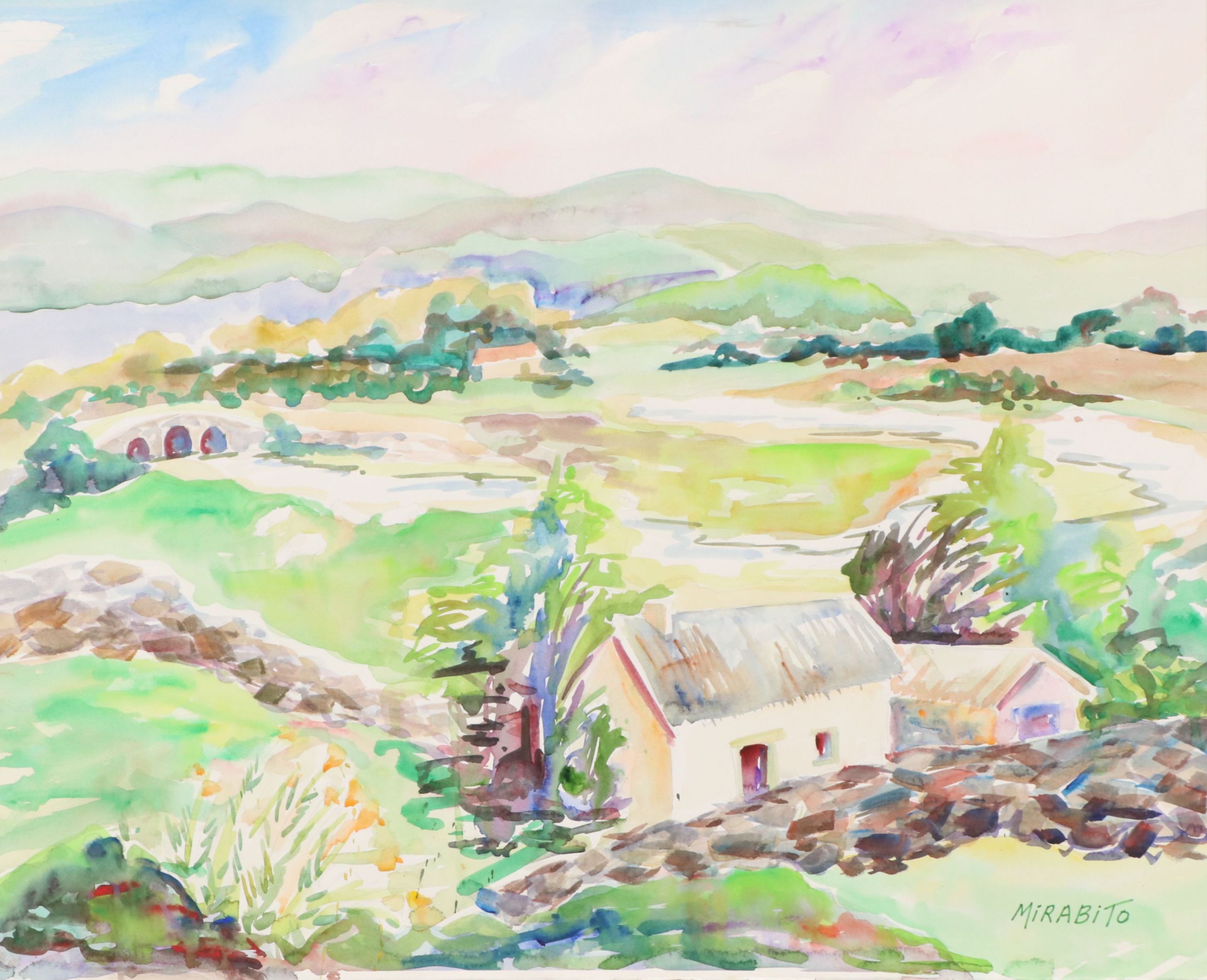 Mary Mirabito Watercolor Painting "West Ireland Vista," 2026