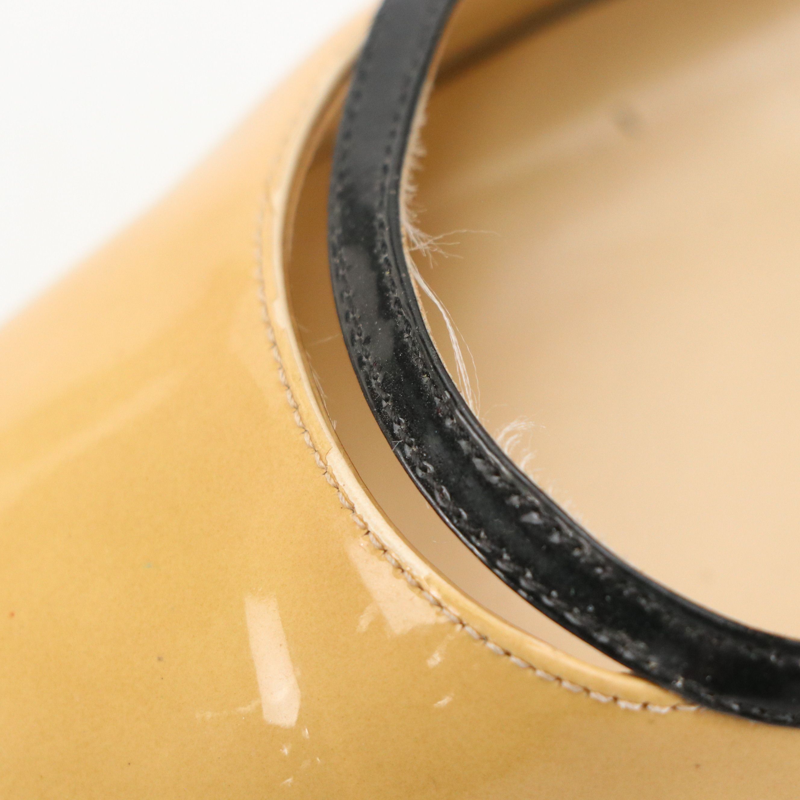 Jimmy Choo Pointed-Toe Cutout Pumps in Bicolor Patent Leather