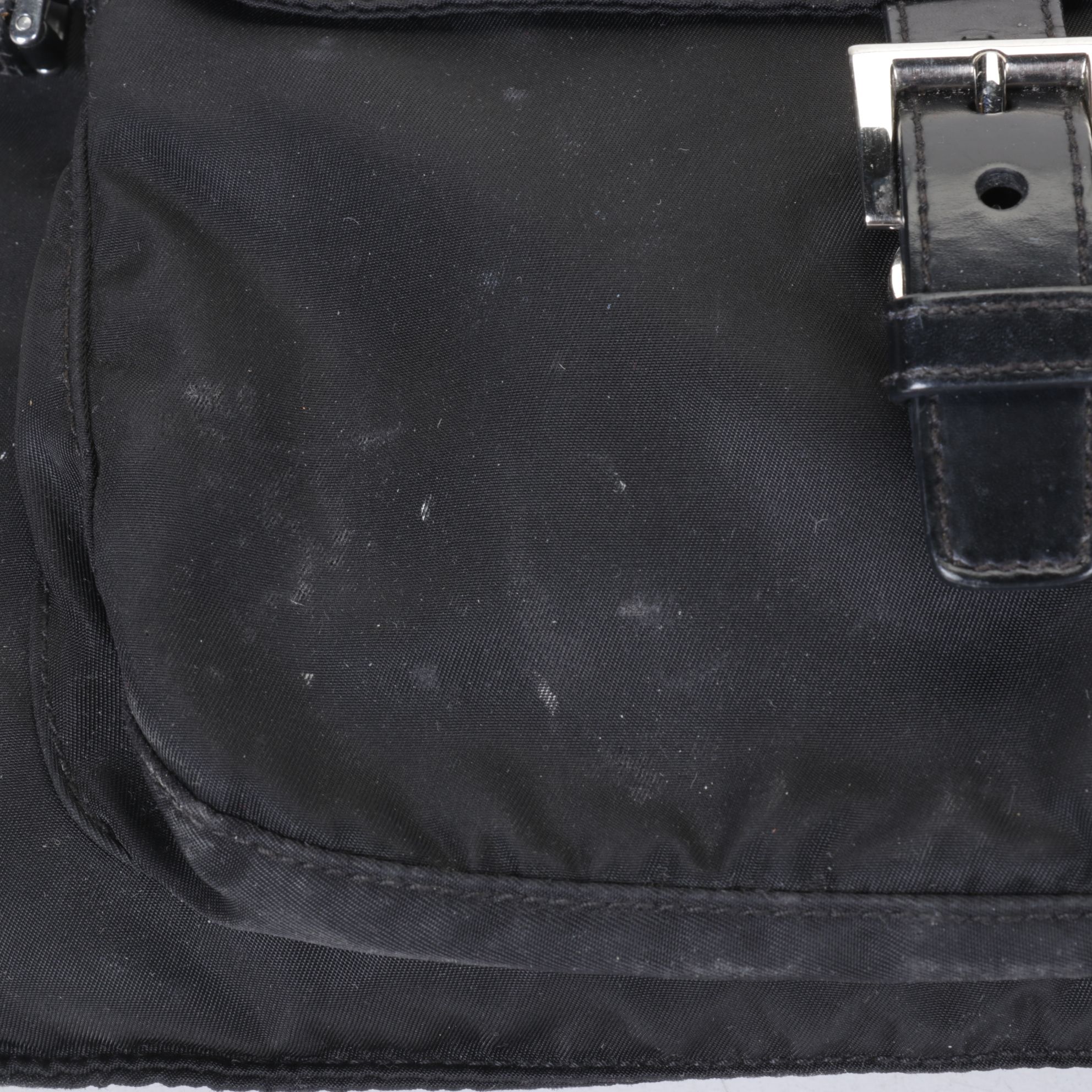 Prada Black Tessuto Nylon Asymmetric Sling Cargo Messenger Bag