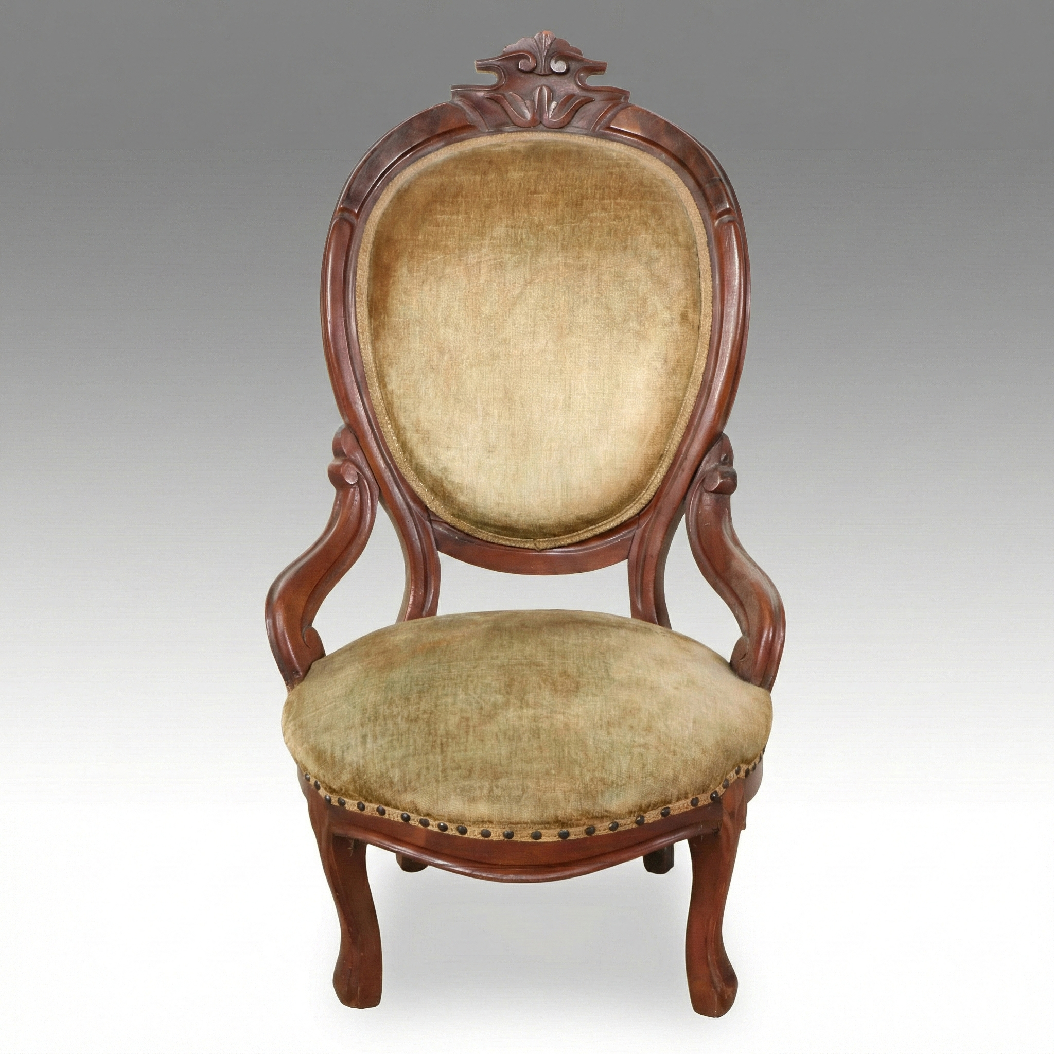 Victorian Rococo Revival Carved Walnut Side Chair, Circa 1860–1880