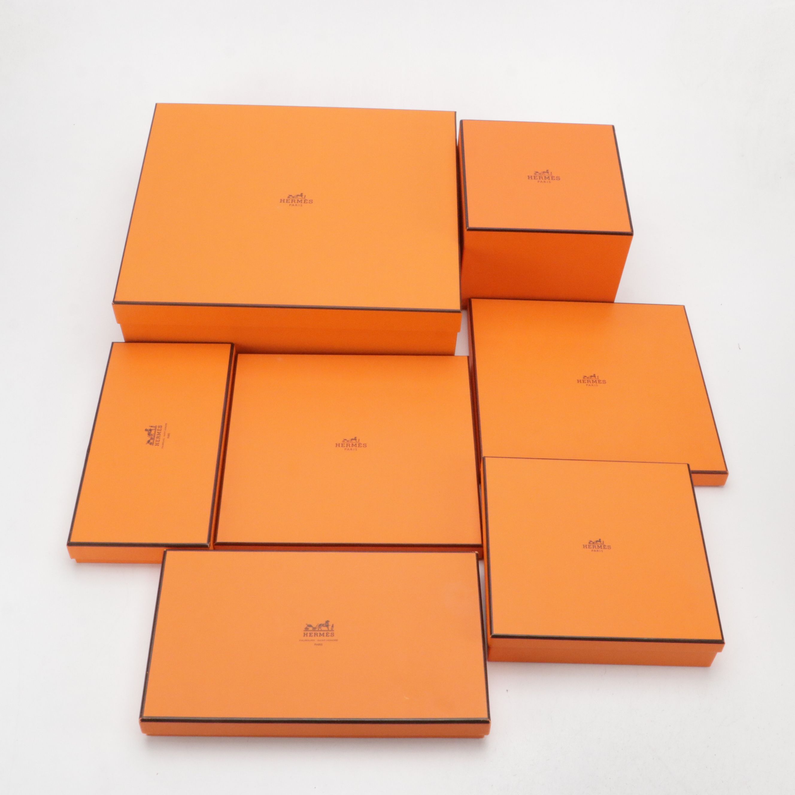 Hermès Orange Retail Boxes and Bags