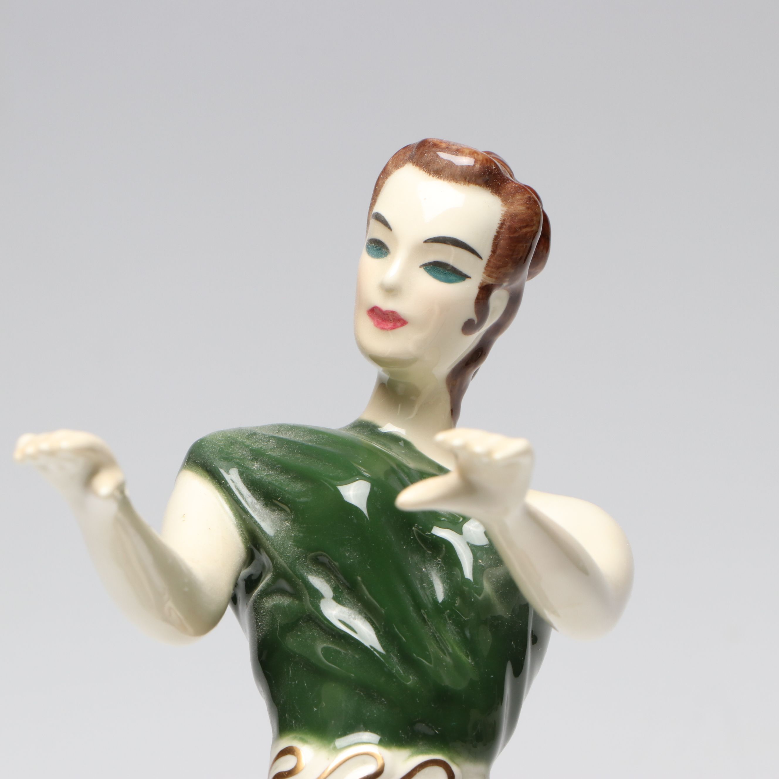 Kathi Urbach for Goldcrest "Grecian Dancer" Porcelain Figurine, Mid-20th Century