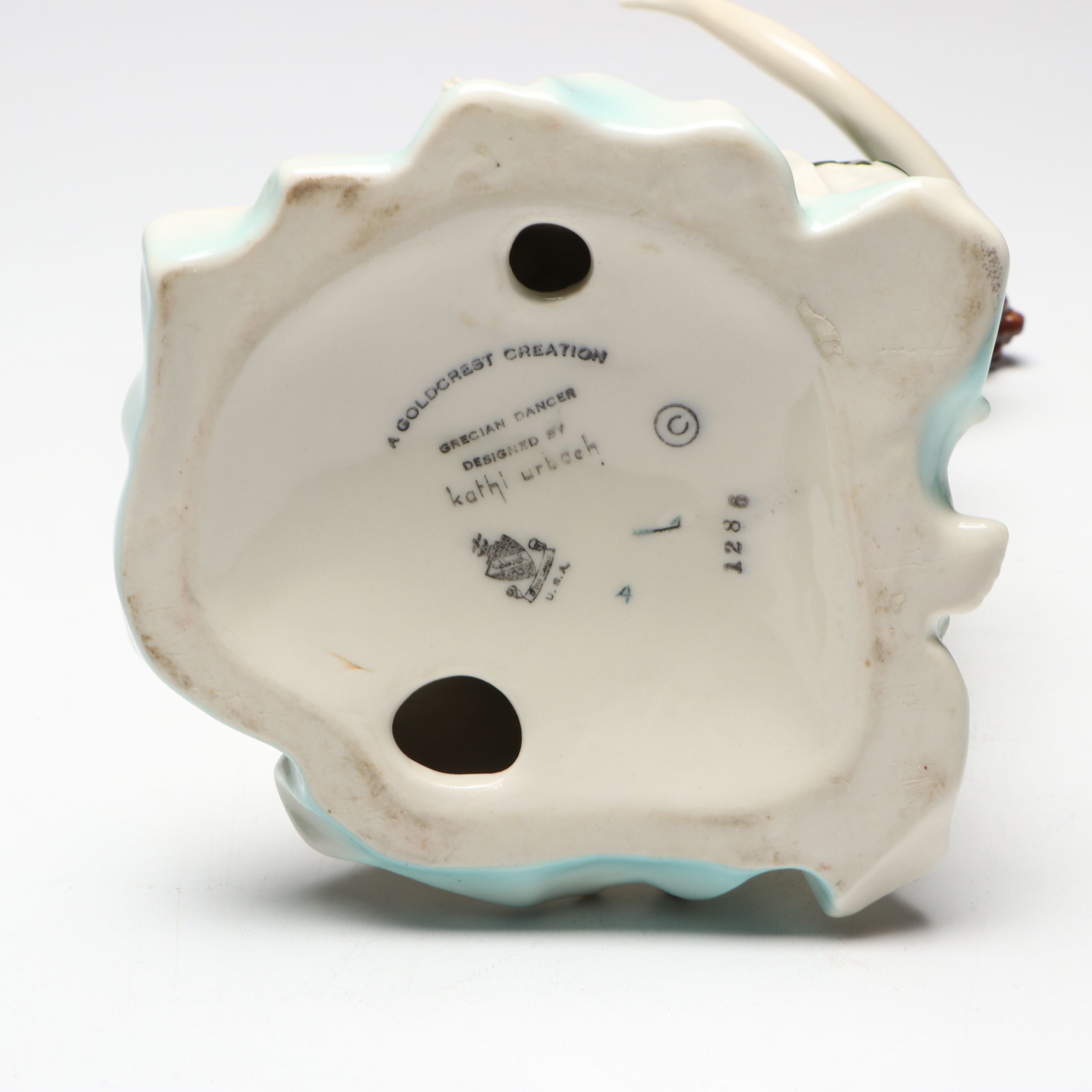 Kathi Urbach for Goldcrest "Grecian Dancer" Porcelain Figurine, Mid-20th Century