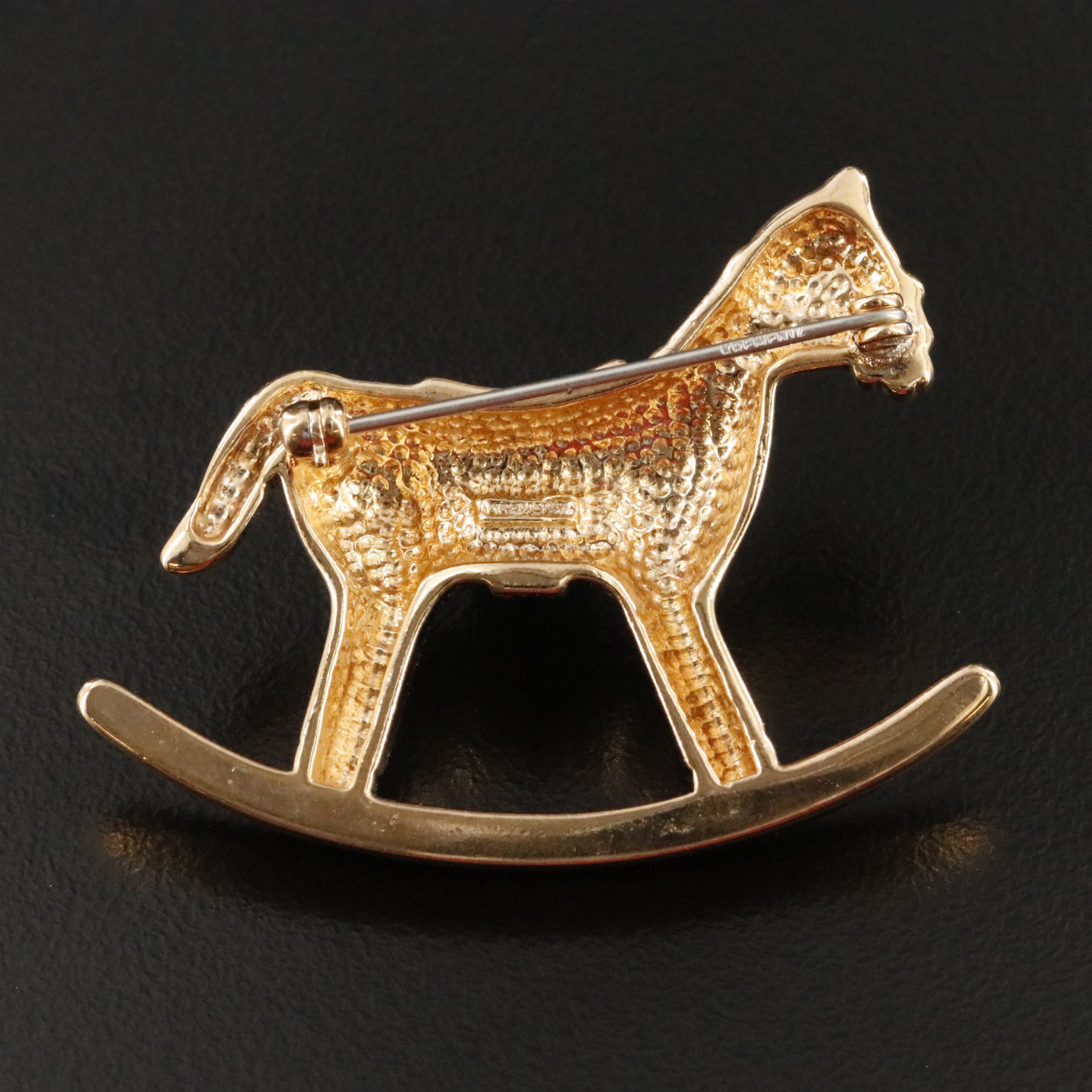 Krementz Enamel Hobby Horse Brooch