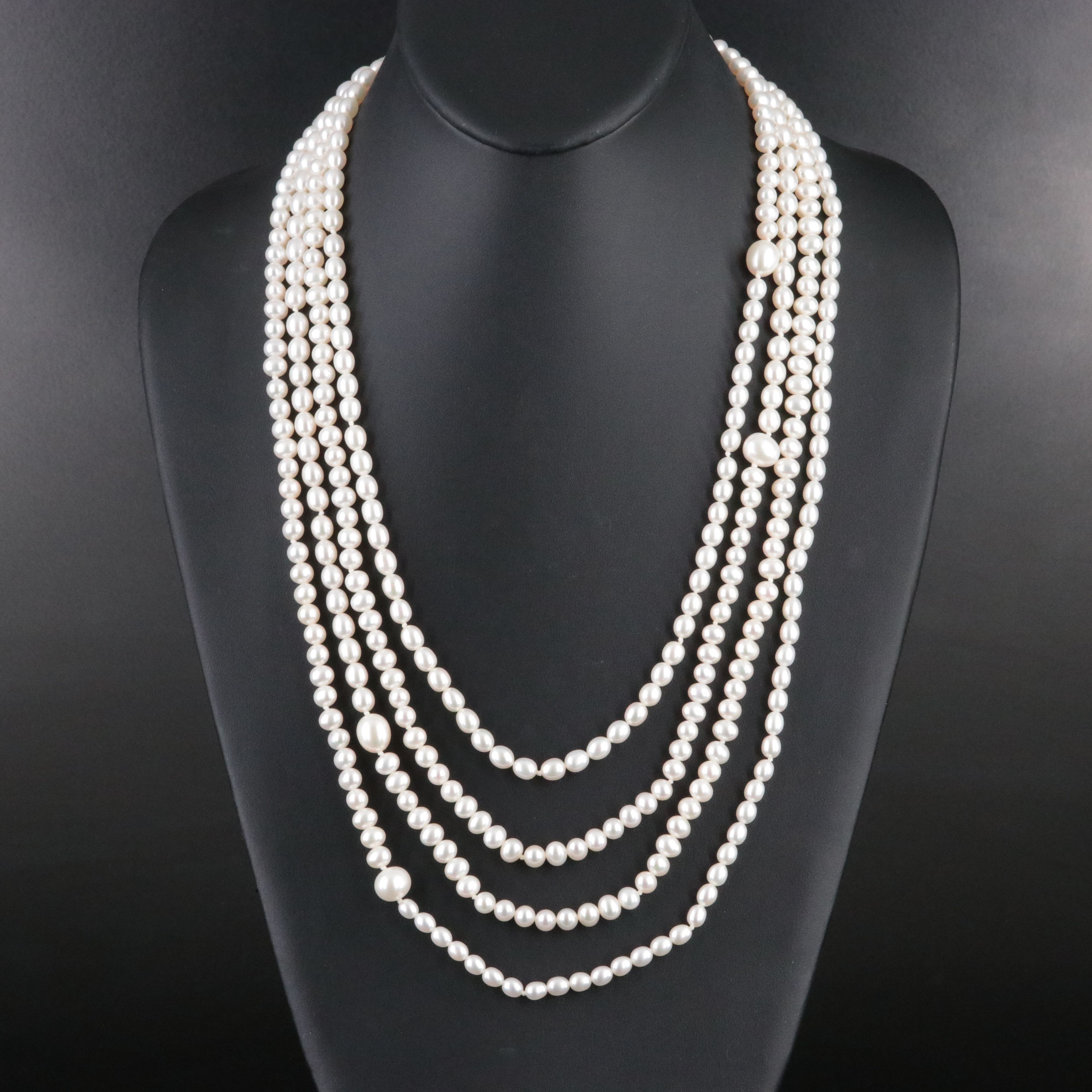 Tiffany & Co. Ziegfeld Endless Pearl Necklace with 18K Bead