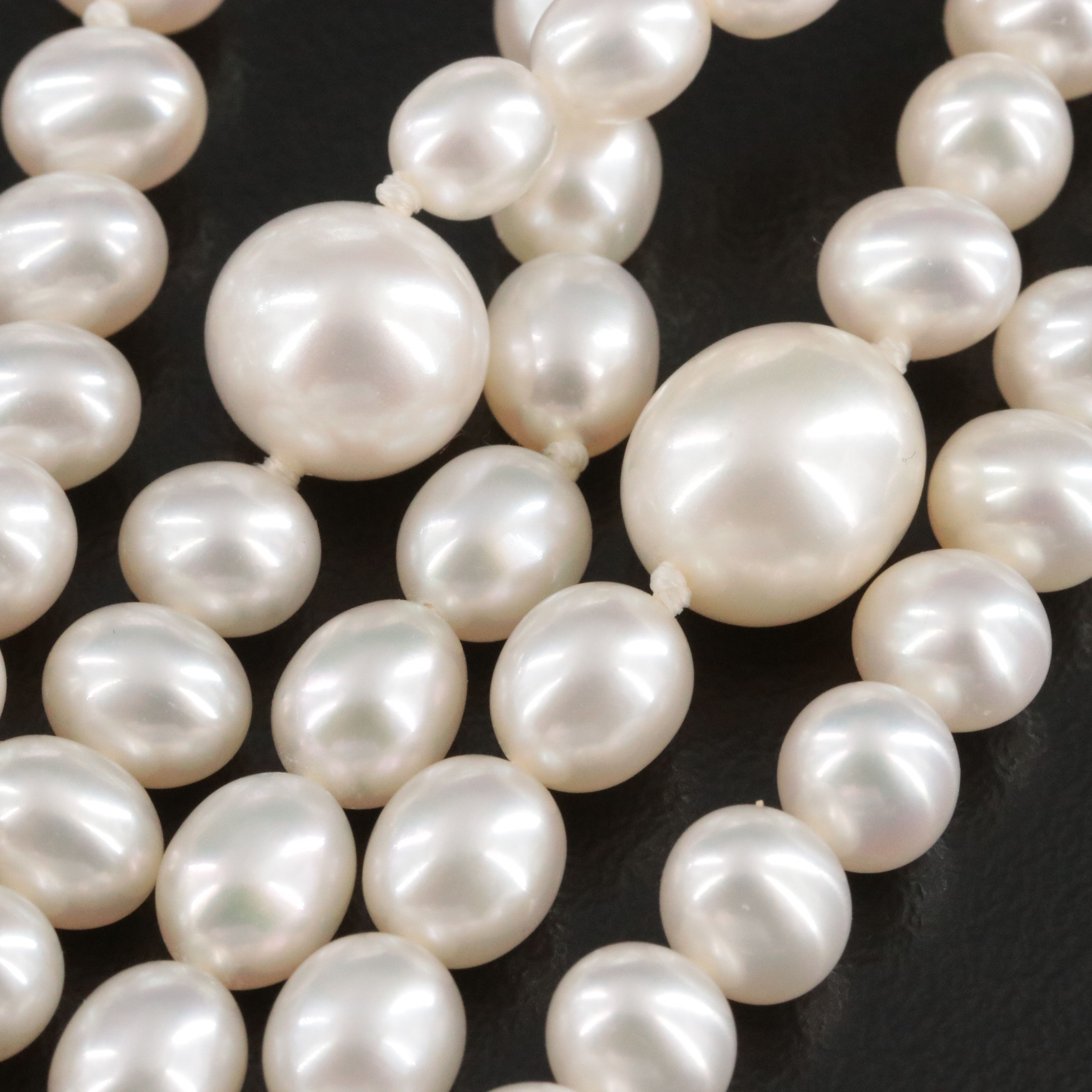 Tiffany & Co. Ziegfeld Endless Pearl Necklace with 18K Bead
