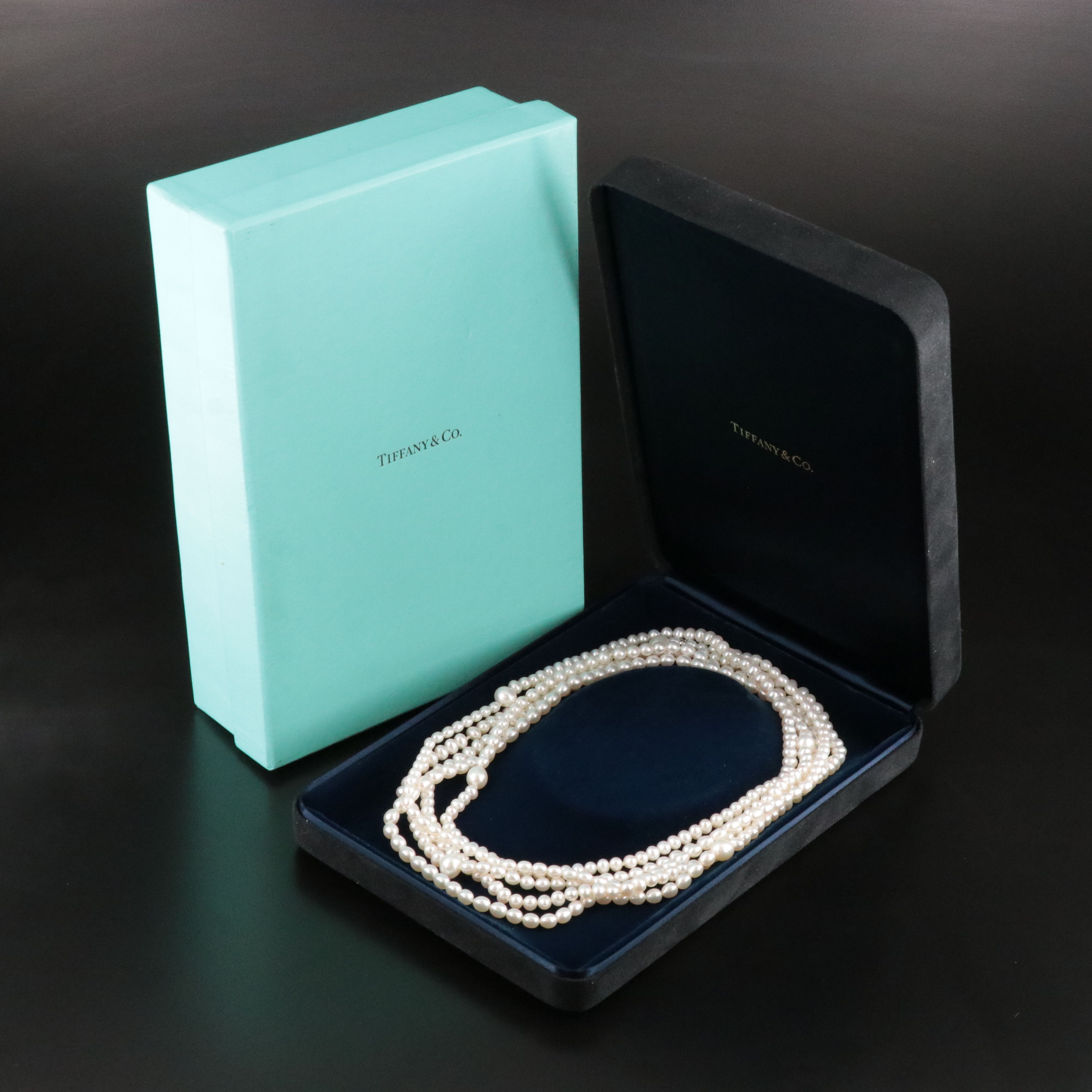 Tiffany & Co. Ziegfeld Endless Pearl Necklace with 18K Bead