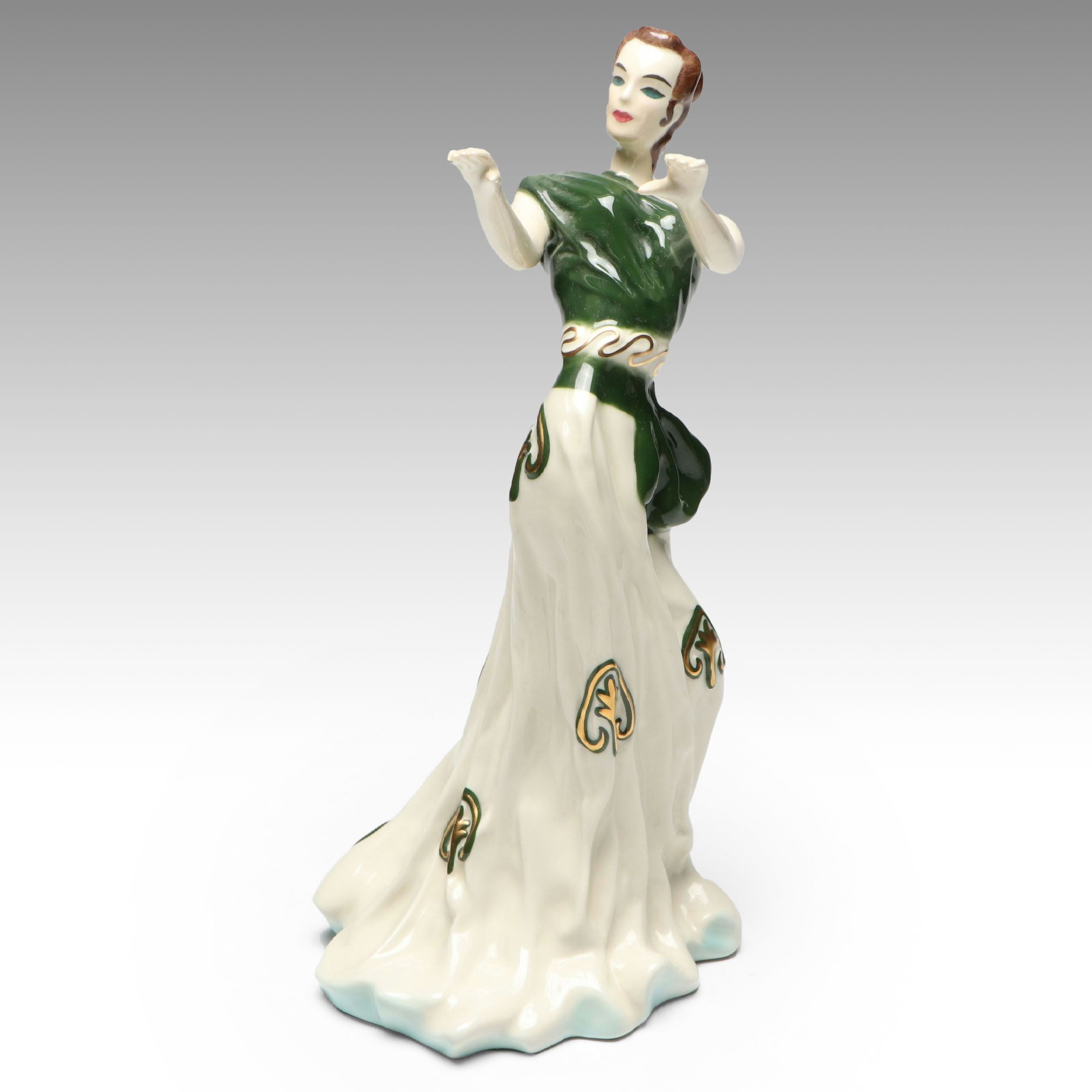 Kathi Urbach for Goldcrest "Grecian Dancer" Porcelain Figurine, Mid-20th Century
