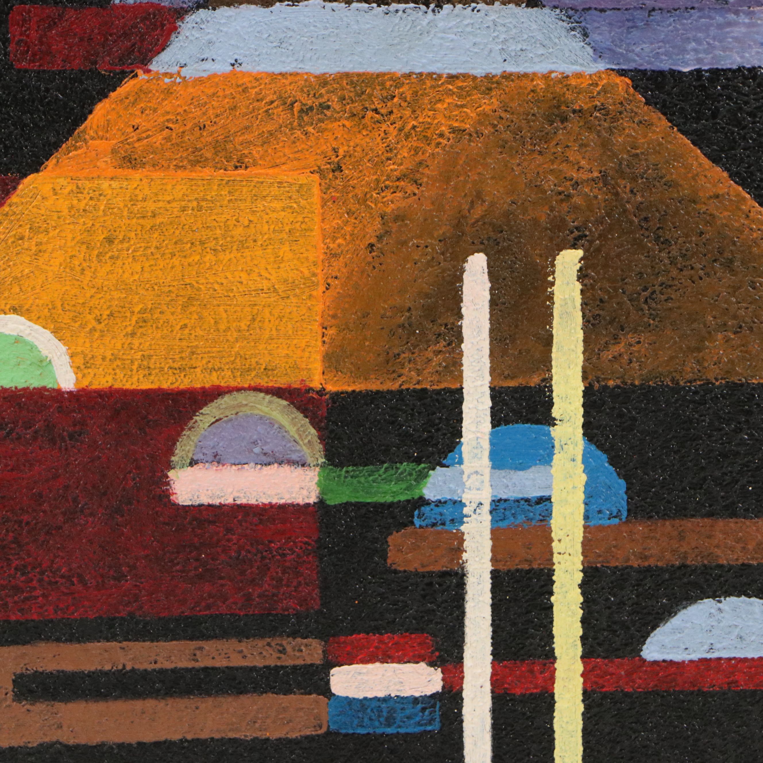 Copy Acrylic Painting After Wassily Kandinsky "Points in the Curve"