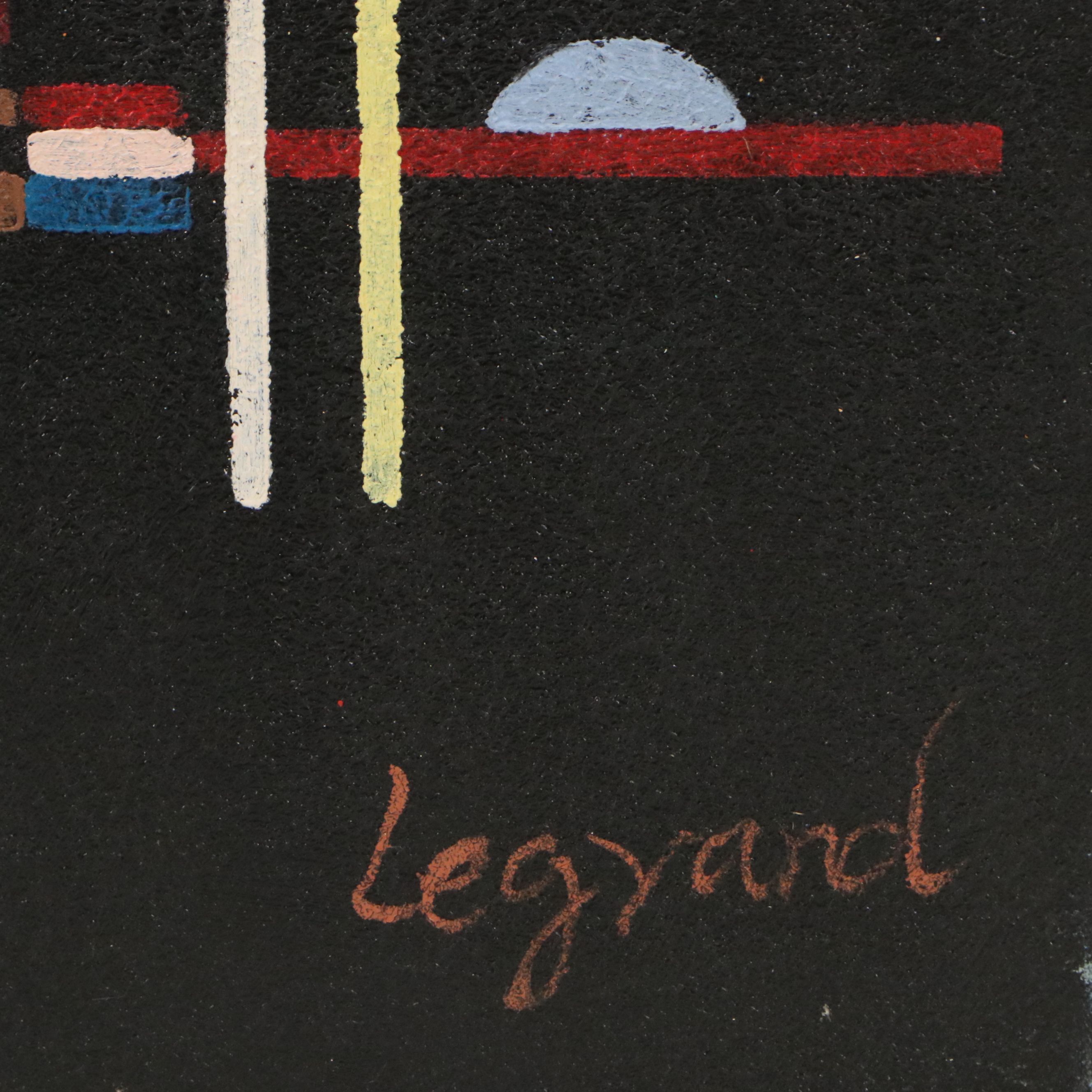 Copy Acrylic Painting After Wassily Kandinsky "Points in the Curve"