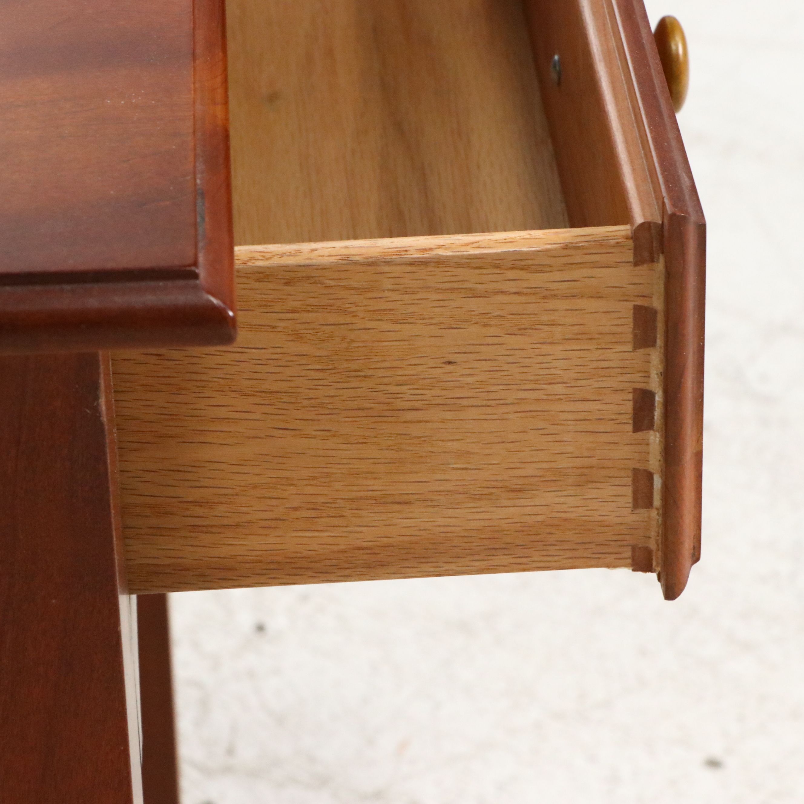 Pair of Cherry Wood Modern Hepplewhite Style Nightstands