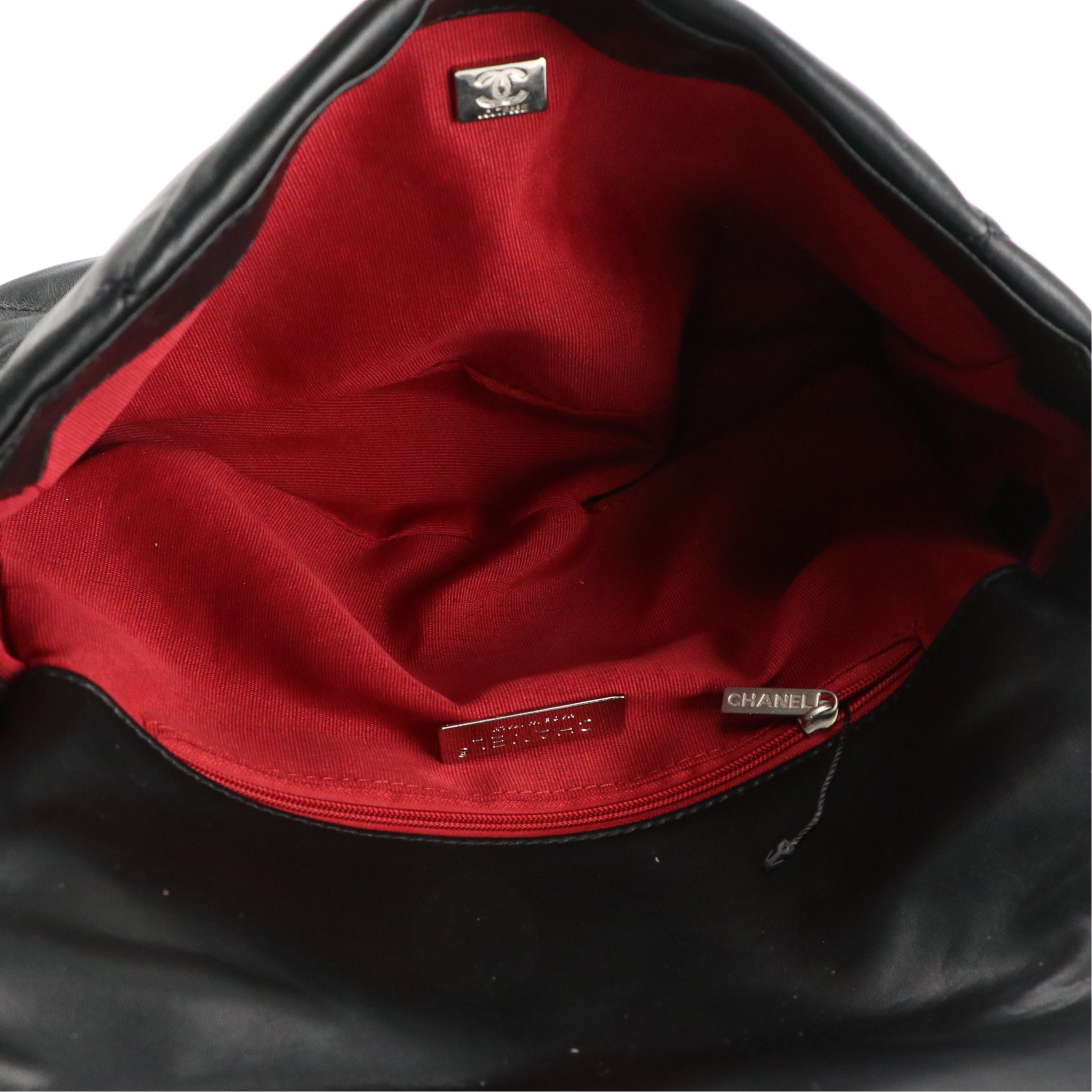 Chanel Large 19 Flap Shoulder Bag in Black Quilted Lambskin Leather