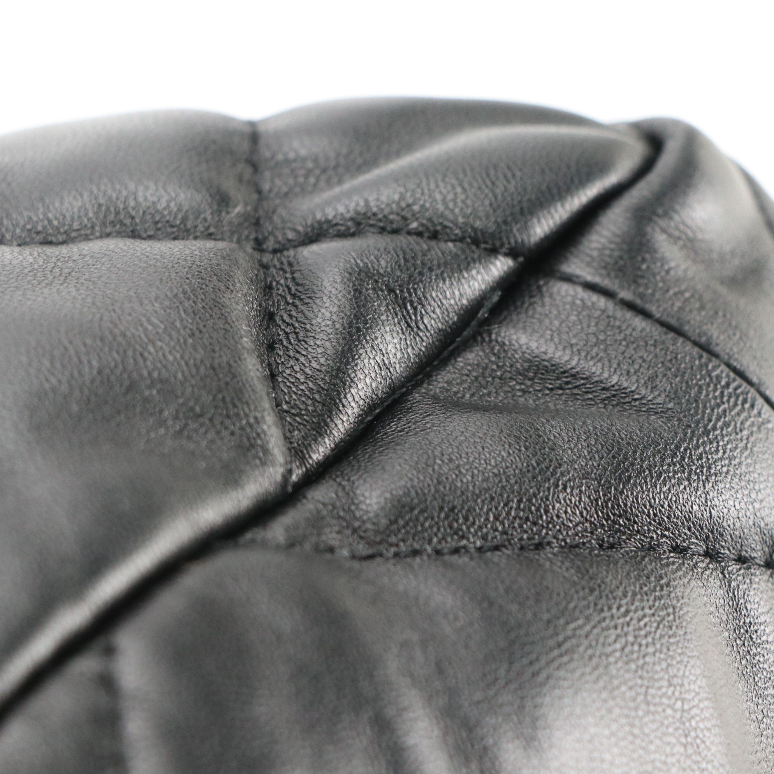 Chanel Large 19 Flap Shoulder Bag in Black Quilted Lambskin Leather