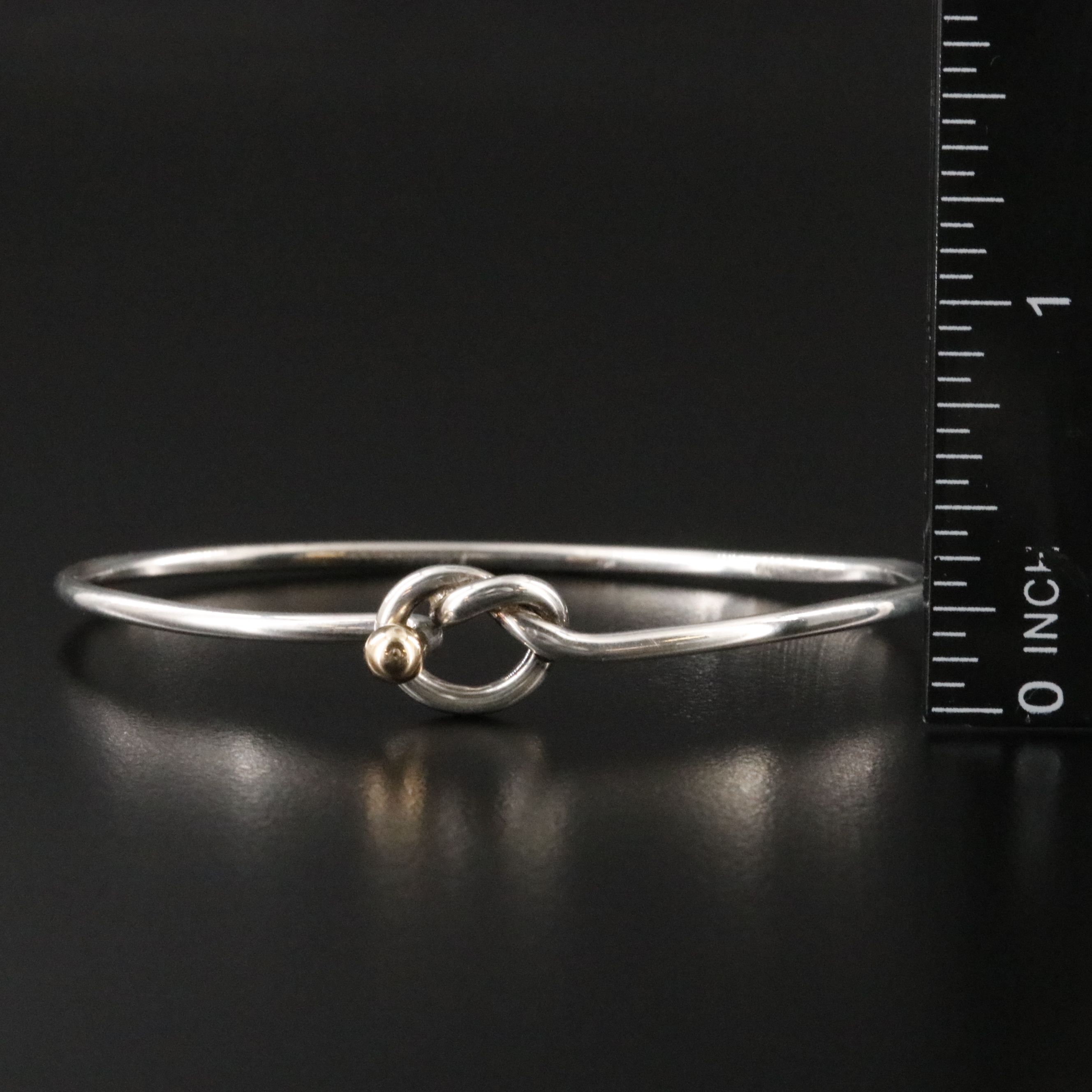 Tiffany & Co. Sterling Love Knot Hook and Eye Bracelet
