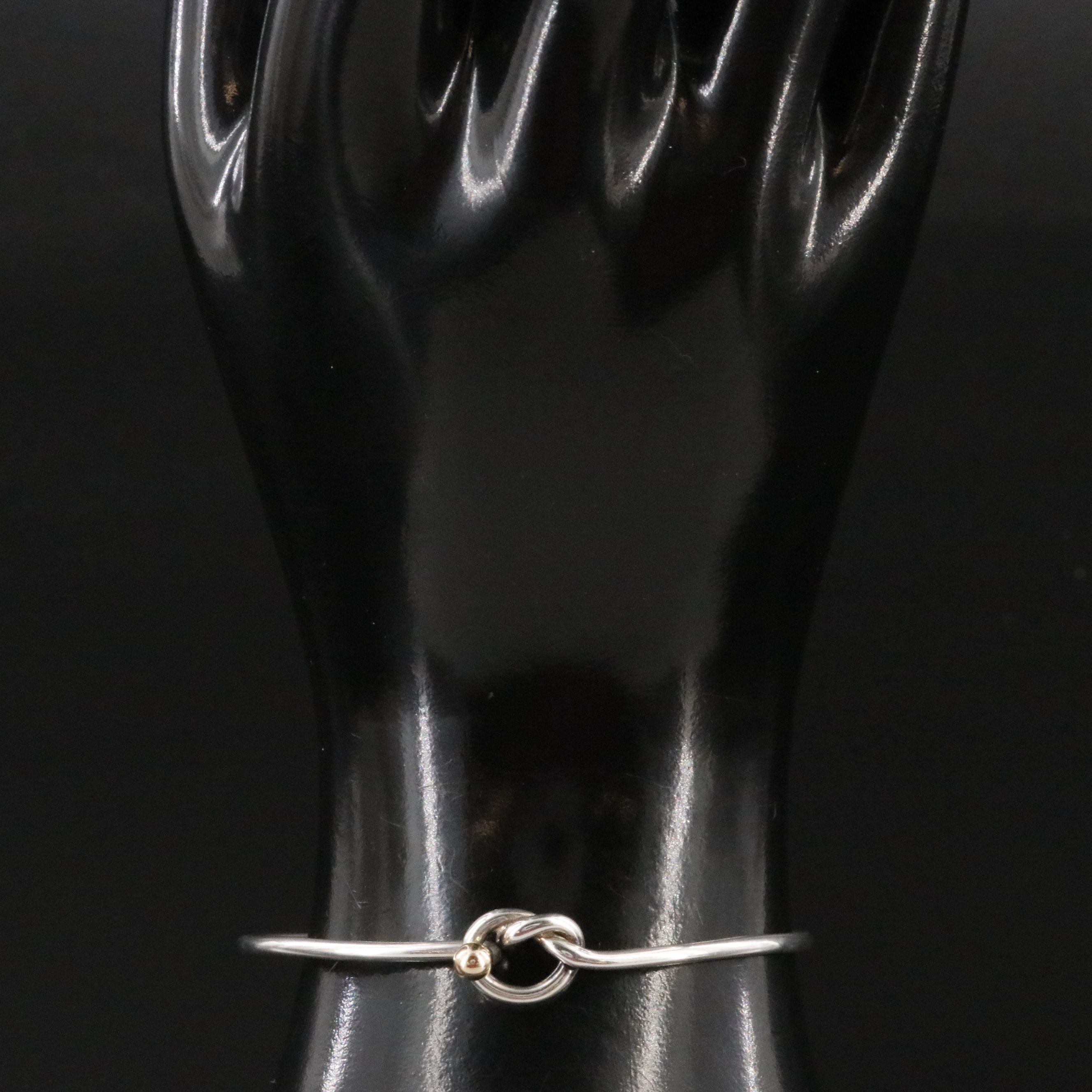 Tiffany & Co. Sterling Love Knot Hook and Eye Bracelet