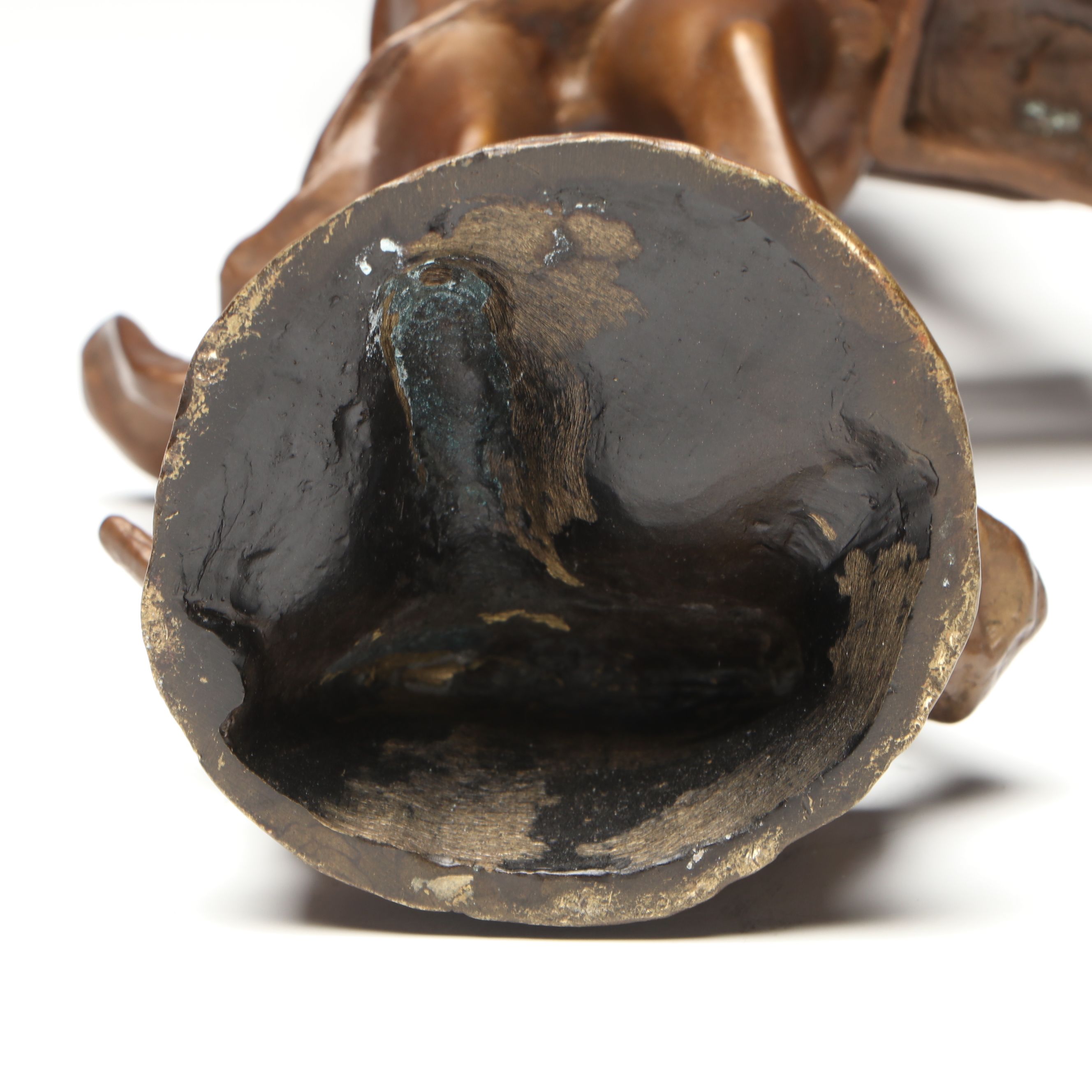 Art Nouveau Style Bronzed Spelter Girl with Birds After Émile Guillemin