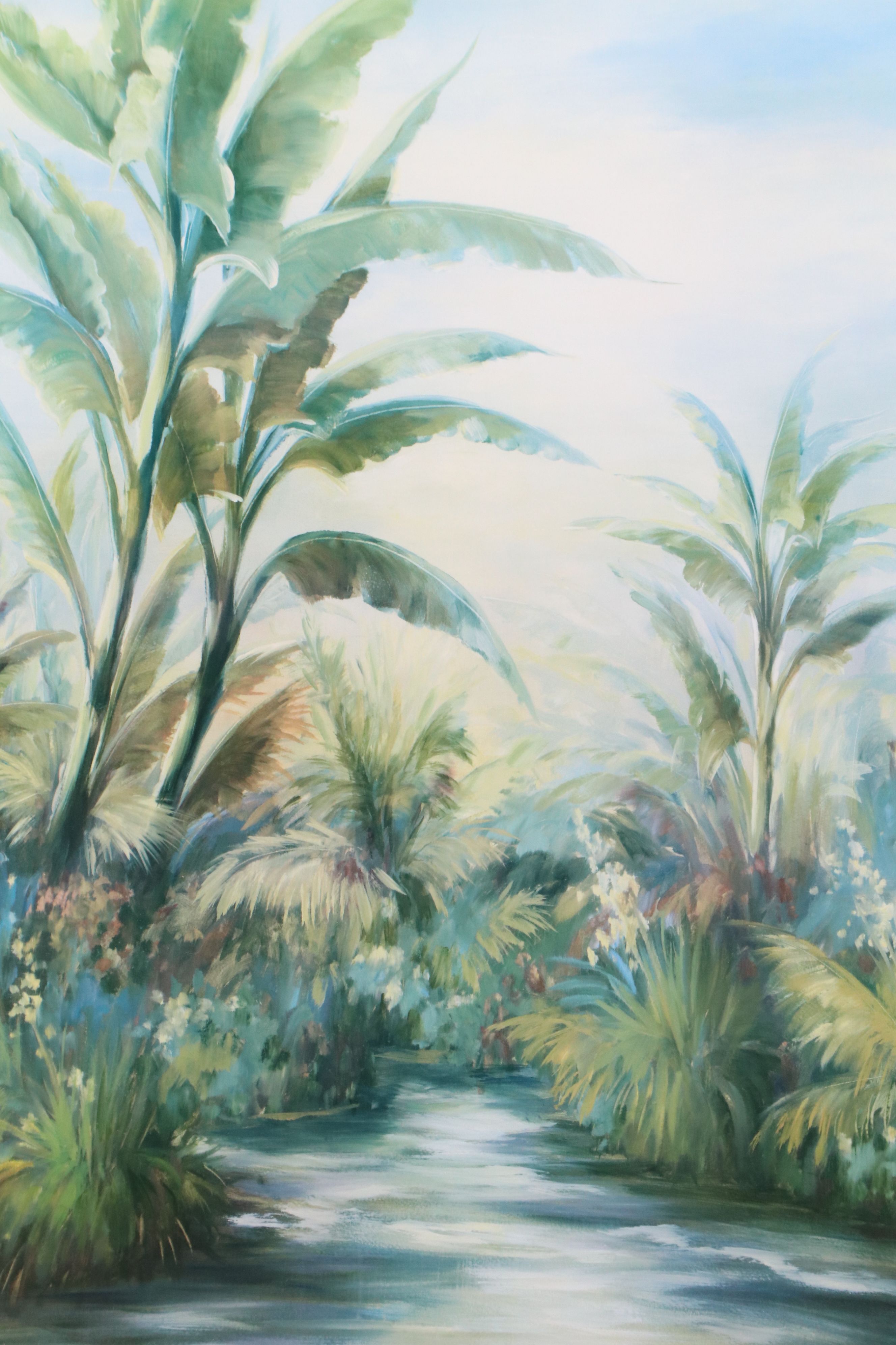 Offset Lithograph of Tropical Landscape, 21st Century