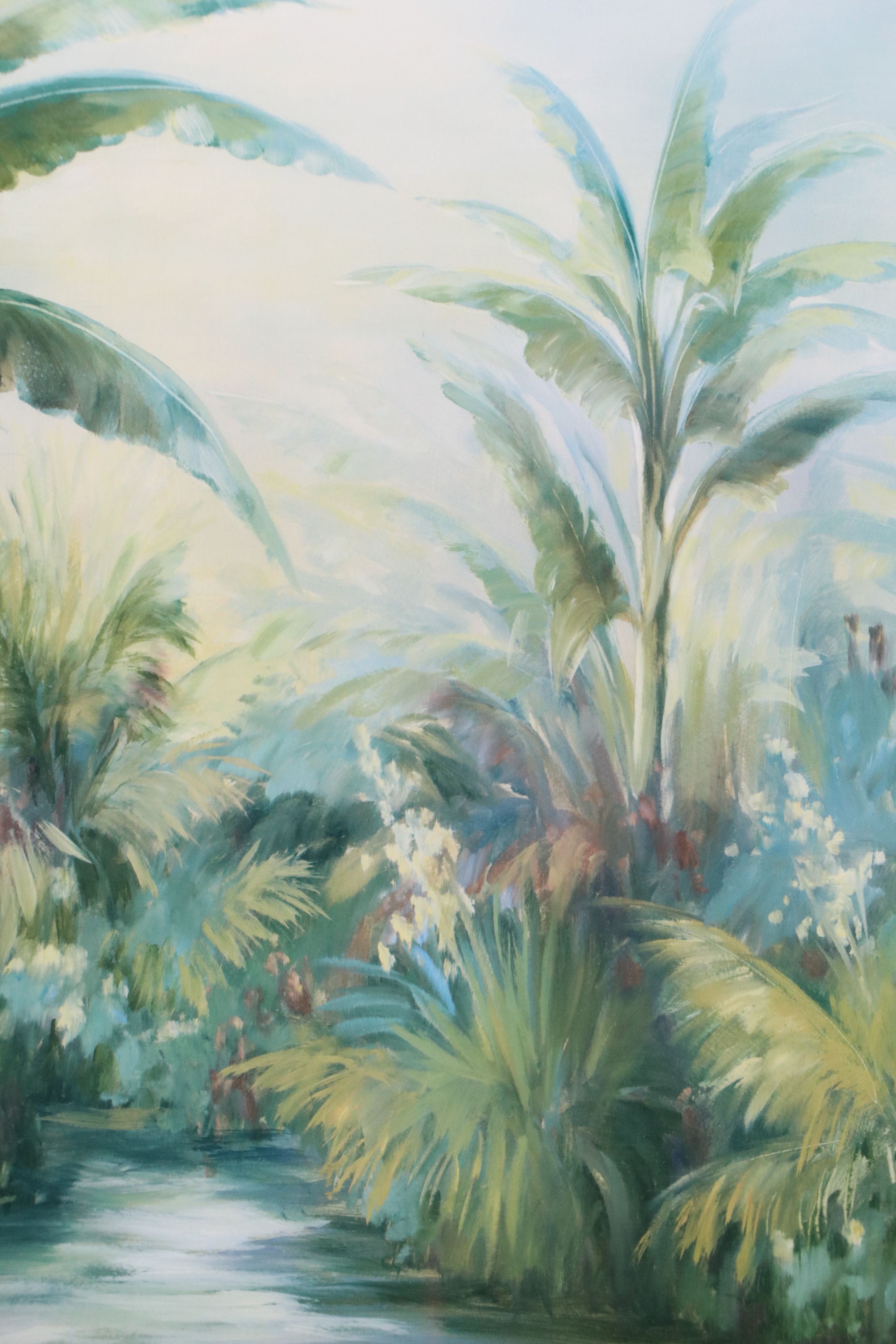 Offset Lithograph of Tropical Landscape, 21st Century
