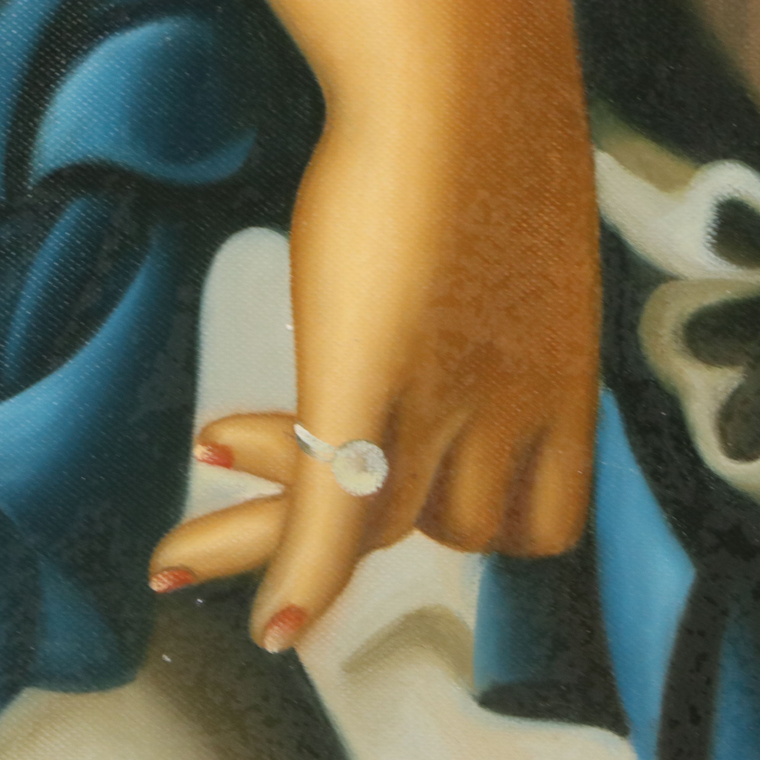 After Tamara De Lempicka Oil Master Copy of "Madame M.," 21st Century