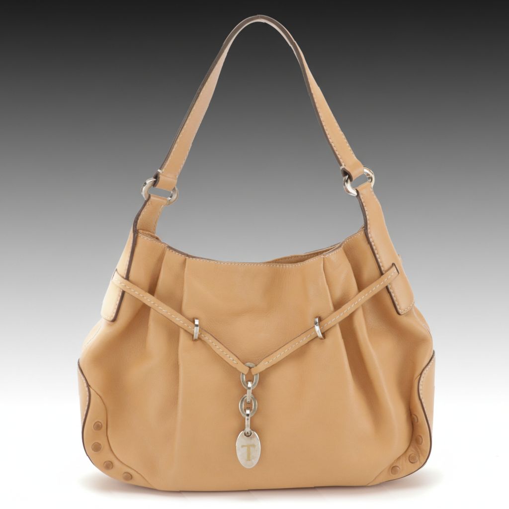 Tod's Hobo Shoulder Bag in Tan Leather