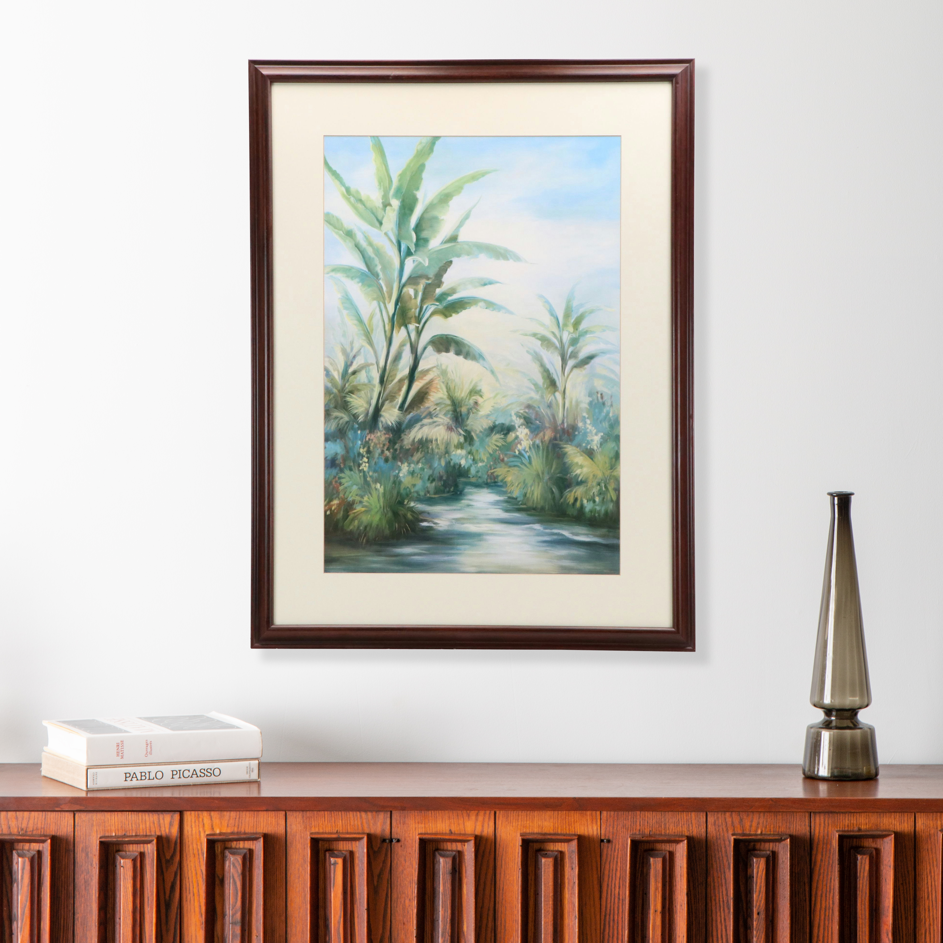Offset Lithograph of Tropical Landscape, 21st Century