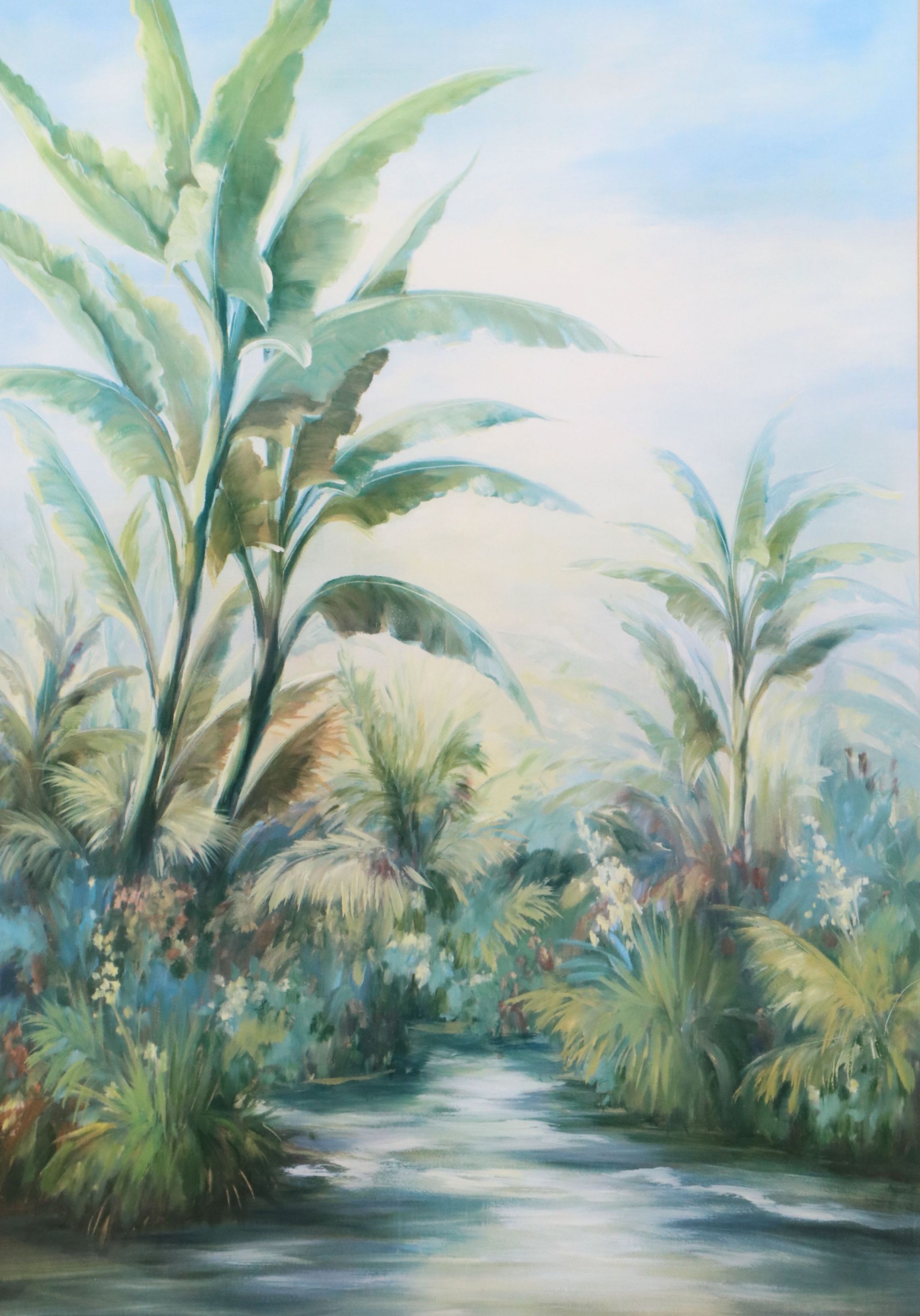 Offset Lithograph of Tropical Landscape, 21st Century
