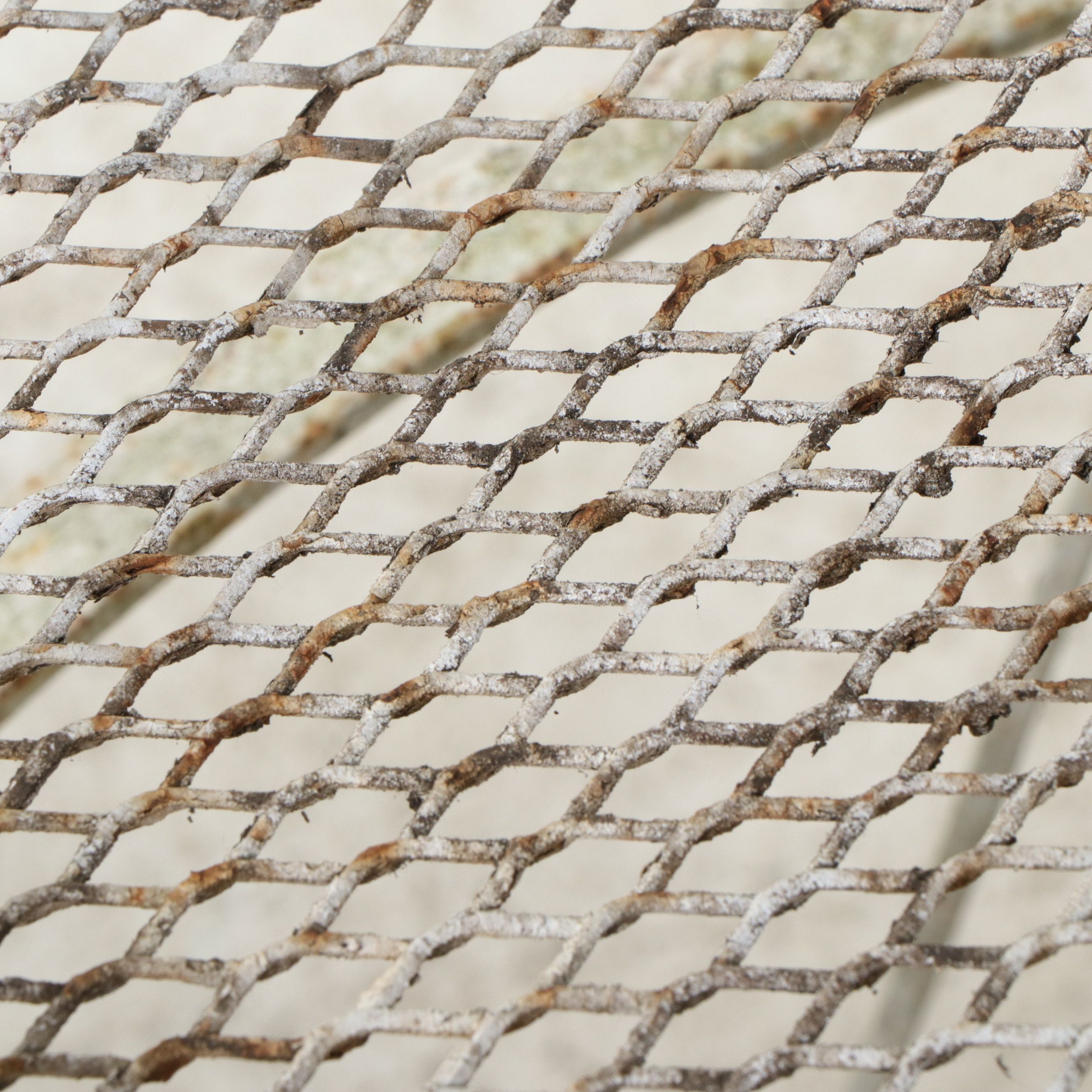 Vintage White Painted Wrought Iron Garden Tea Cart, Mid-20th Century