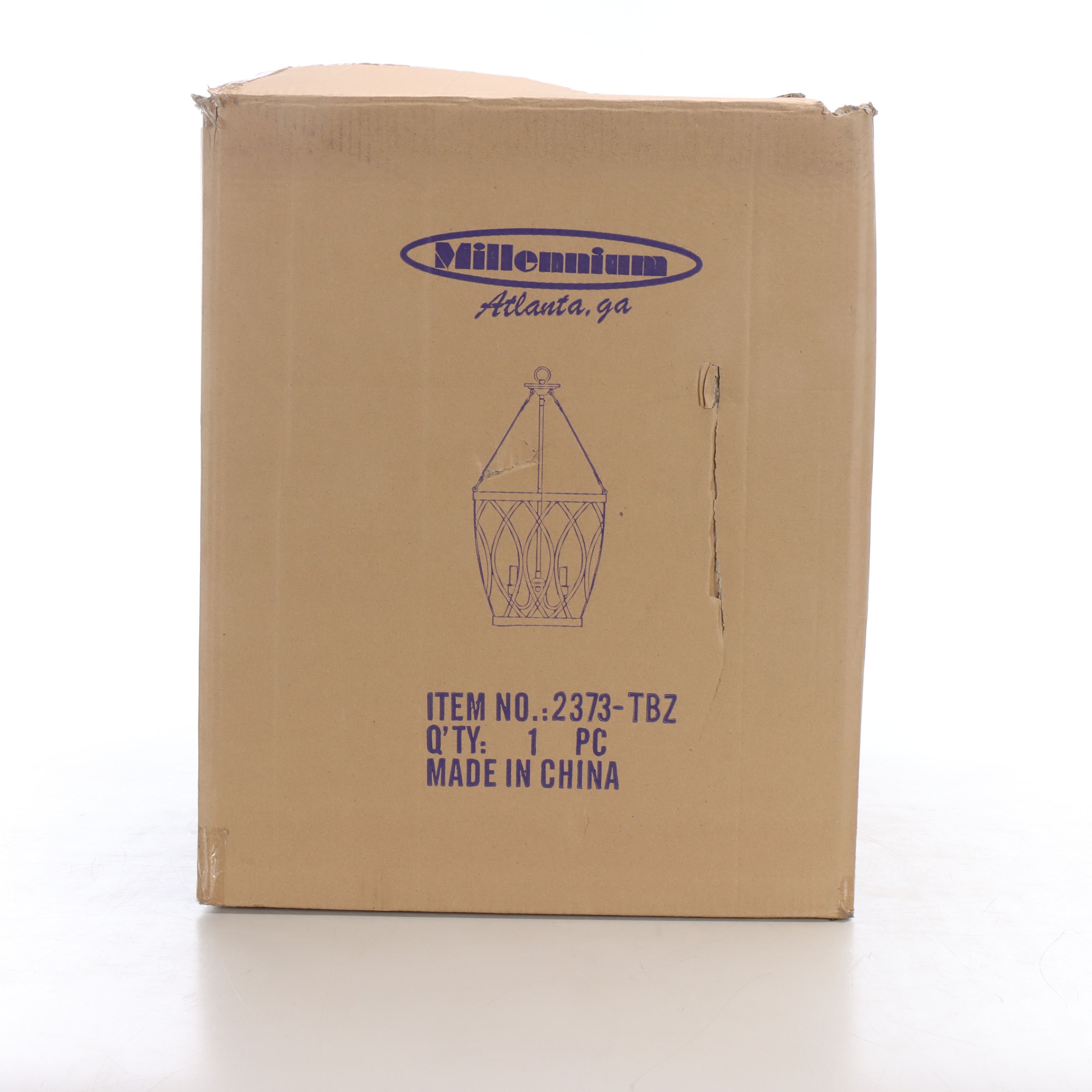 Millennium Bronzed Metal Diamond Cage Pendant