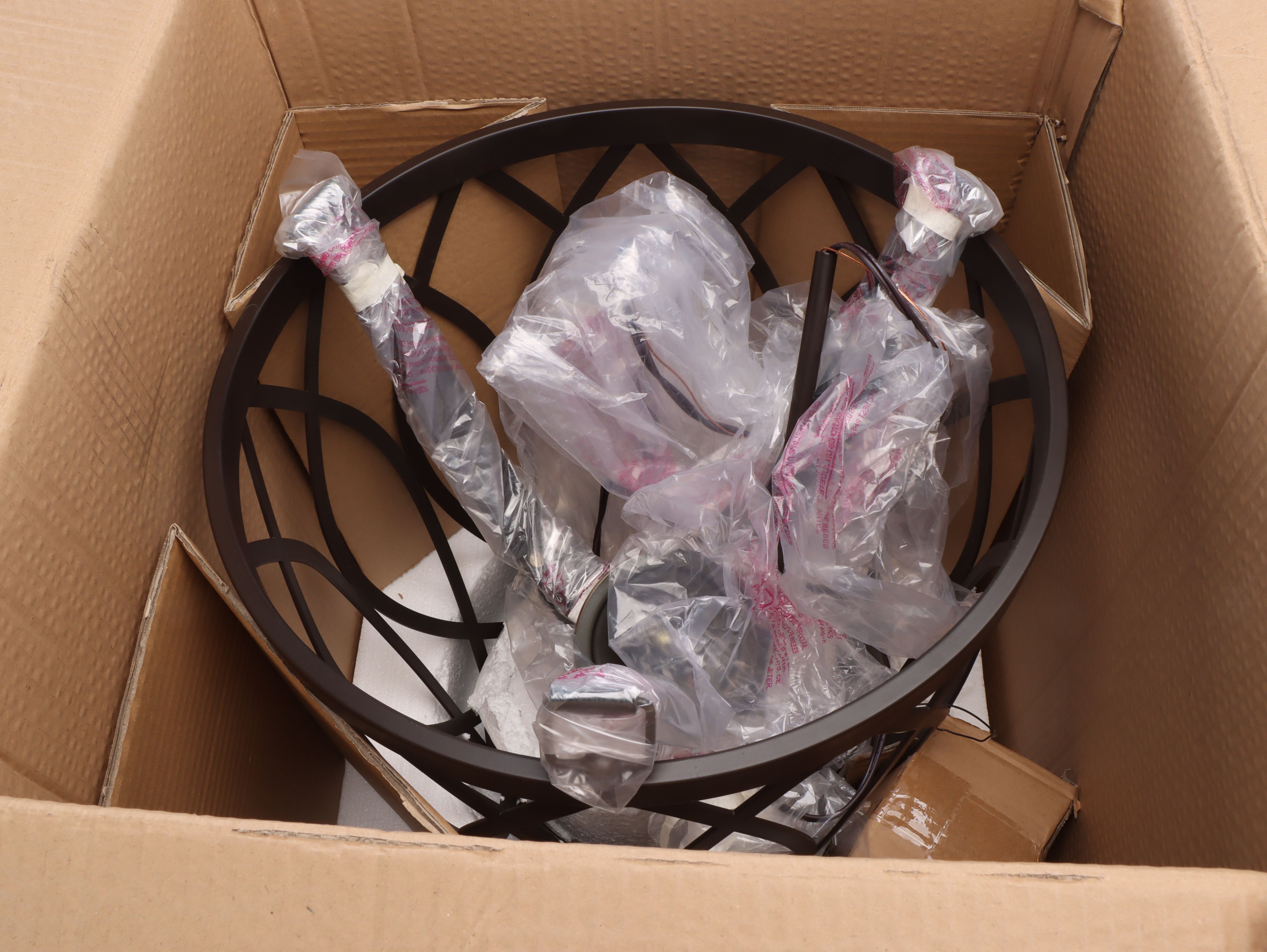 Millennium Bronzed Metal Diamond Cage Pendant