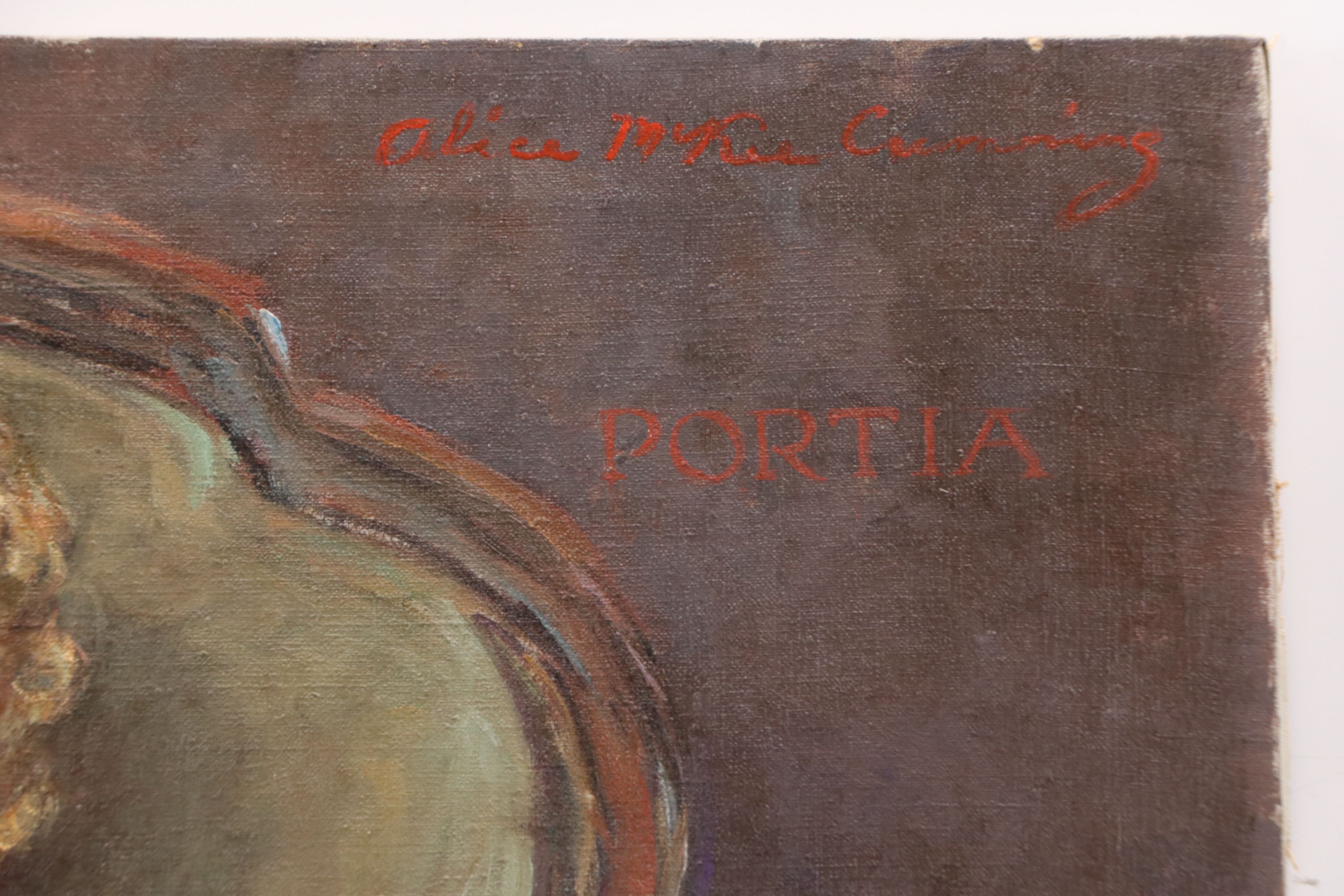 Alice McKee Cumming Oil Portrait "Portia Payseur, Age 5 Years," 1936