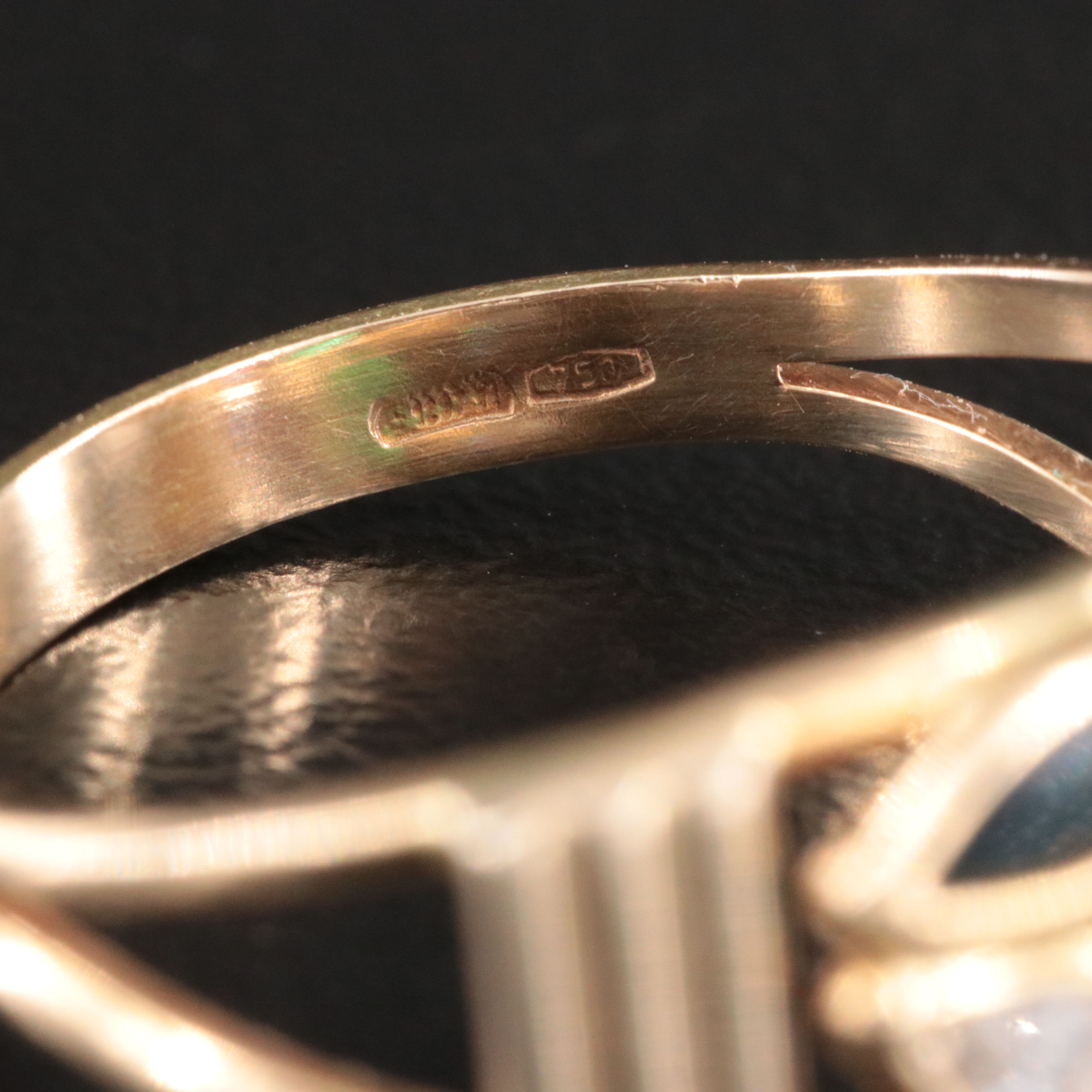 14K Ruby, Sapphire and CZ Ring