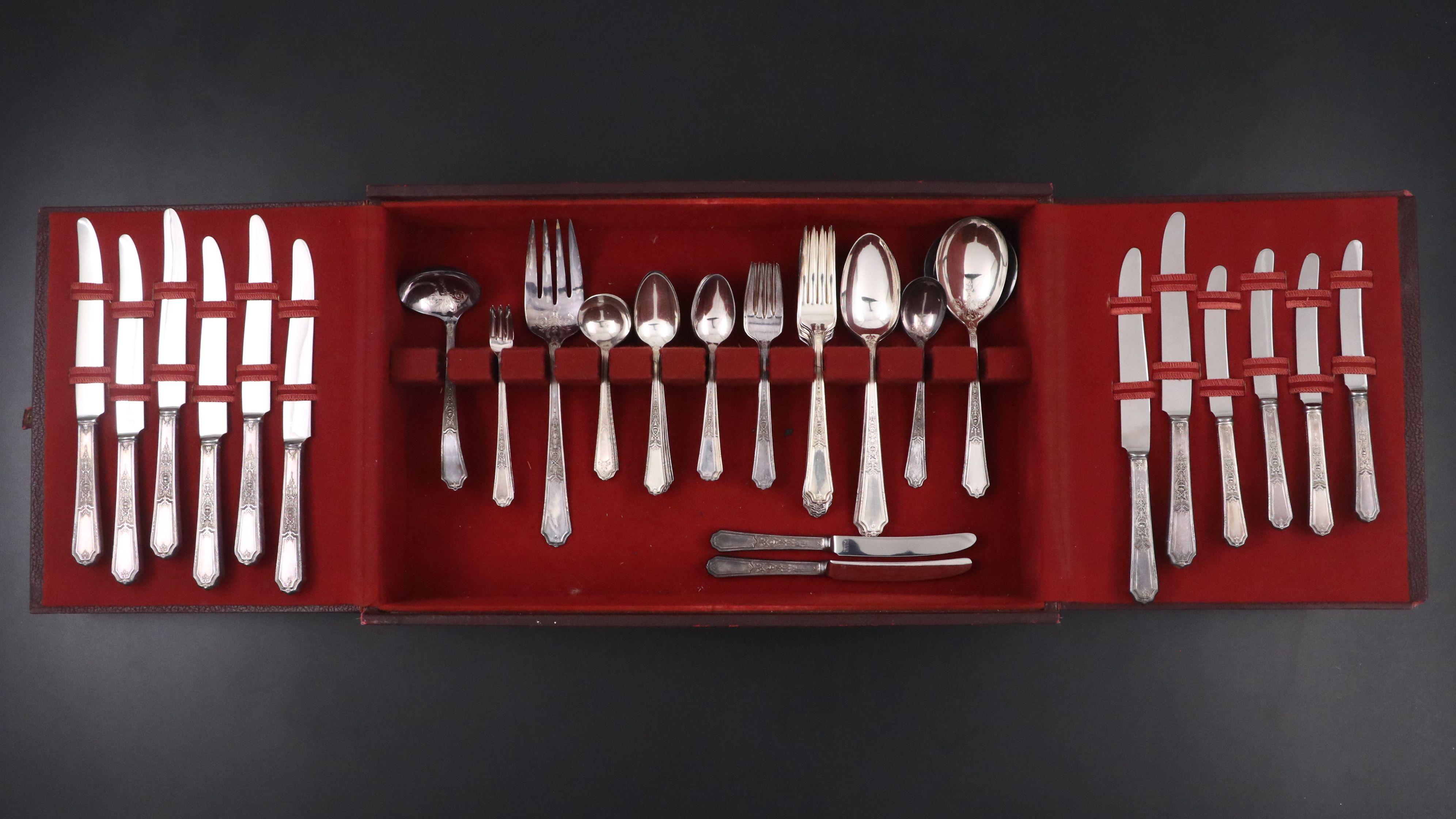 1847 Rogers Bros. "Ancestral" Silver Plate Flatware