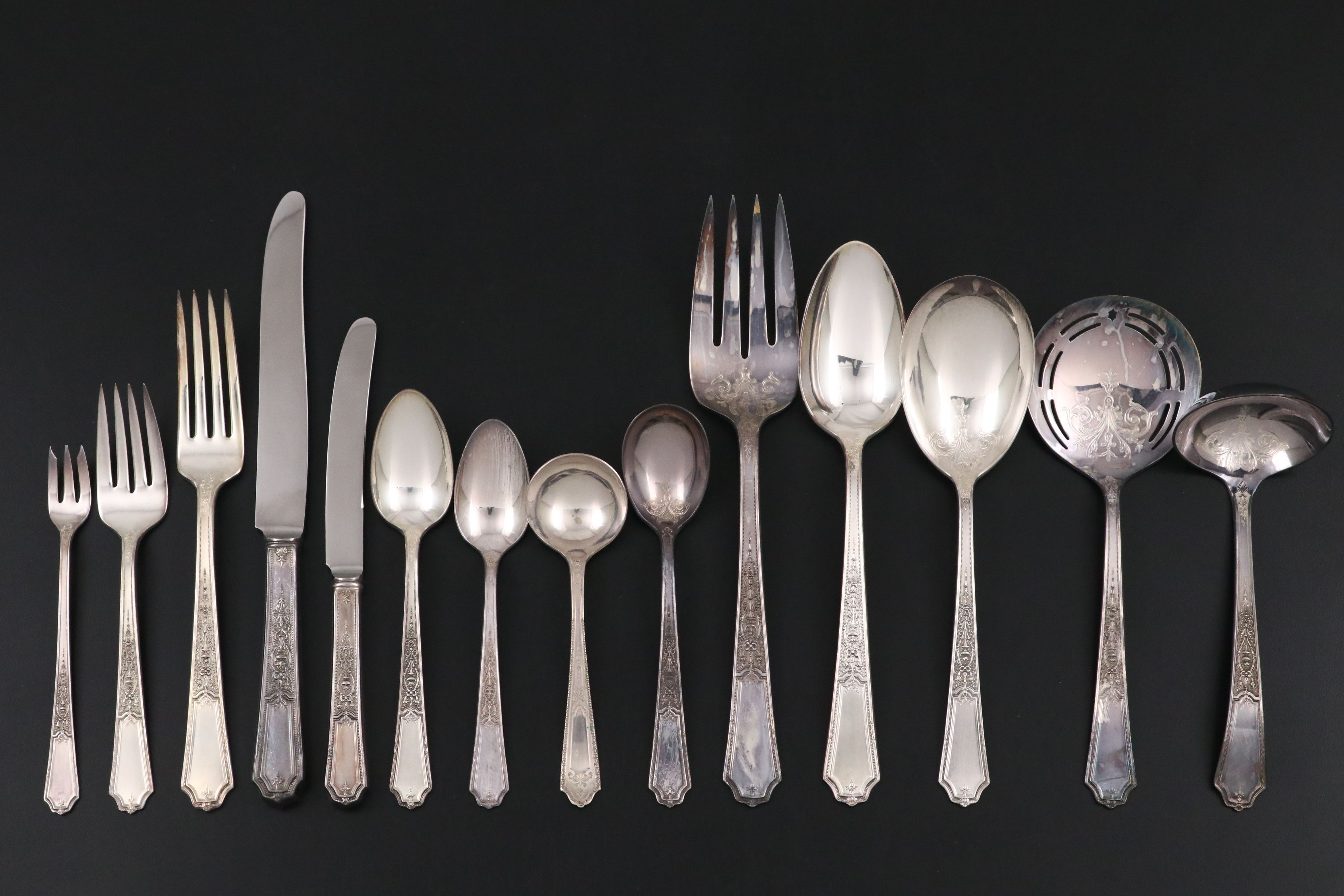 1847 Rogers Bros. "Ancestral" Silver Plate Flatware