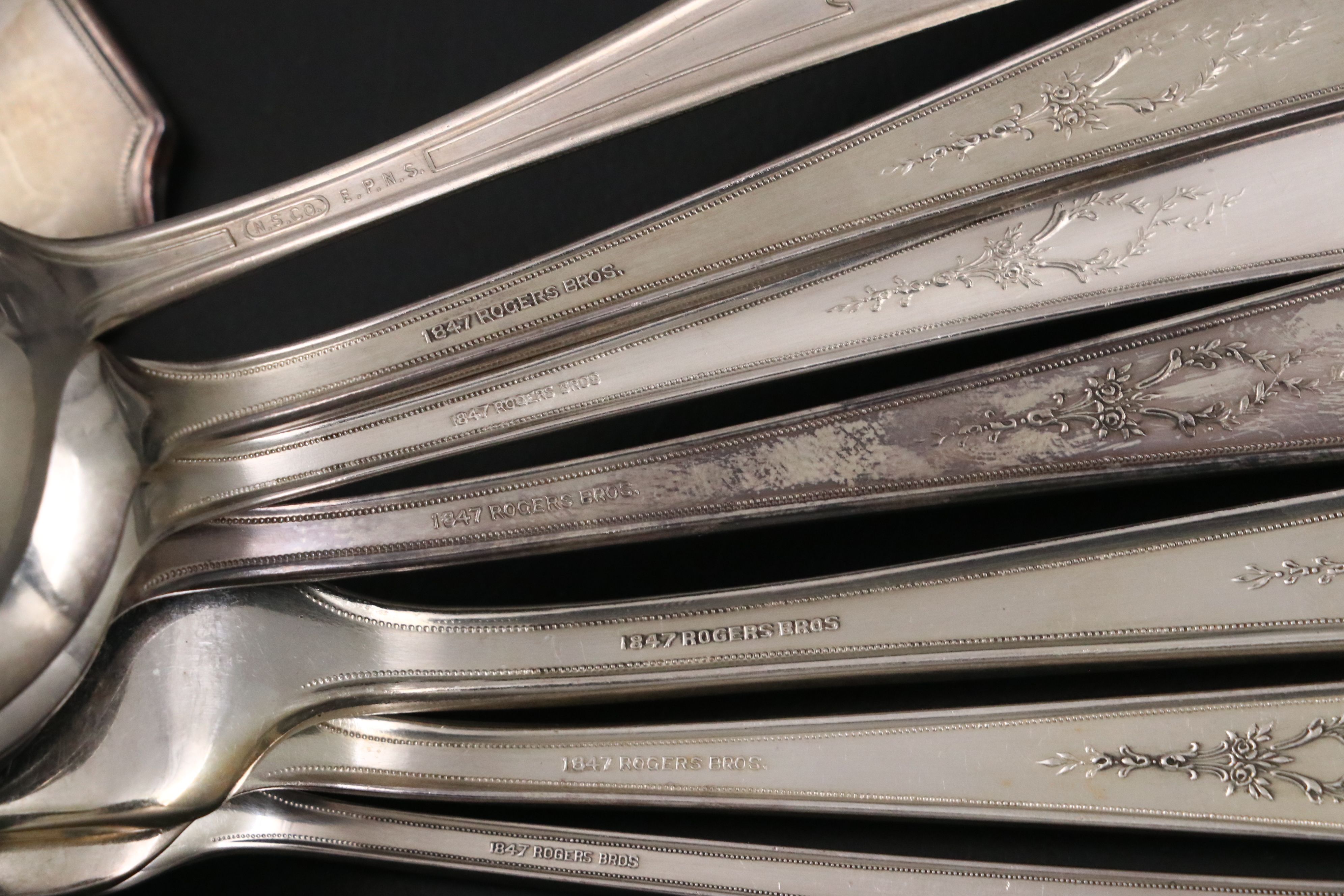 1847 Rogers Bros. "Ancestral" Silver Plate Flatware