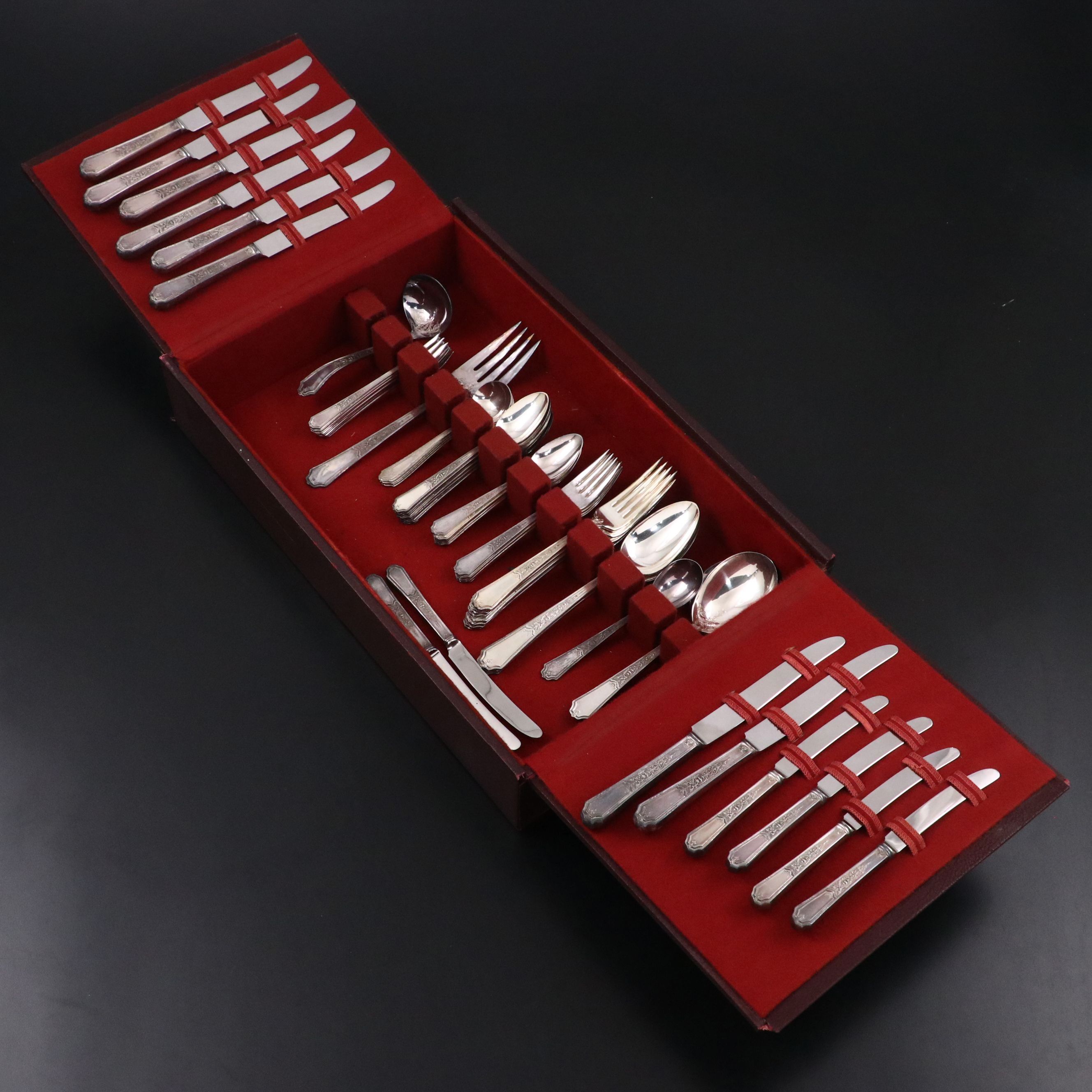 1847 Rogers Bros. "Ancestral" Silver Plate Flatware