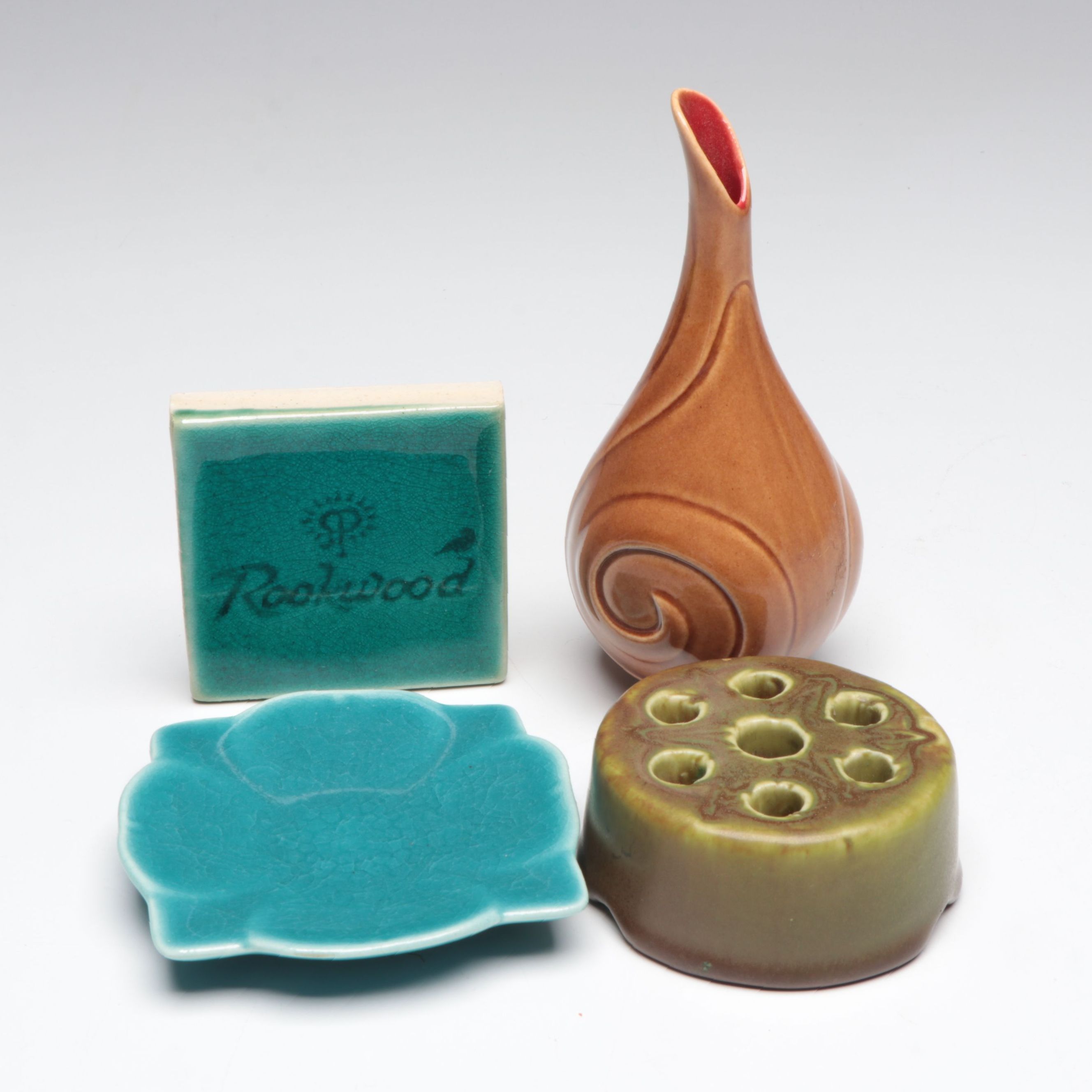 Rookwood Pottery Vases, Dish and Tile