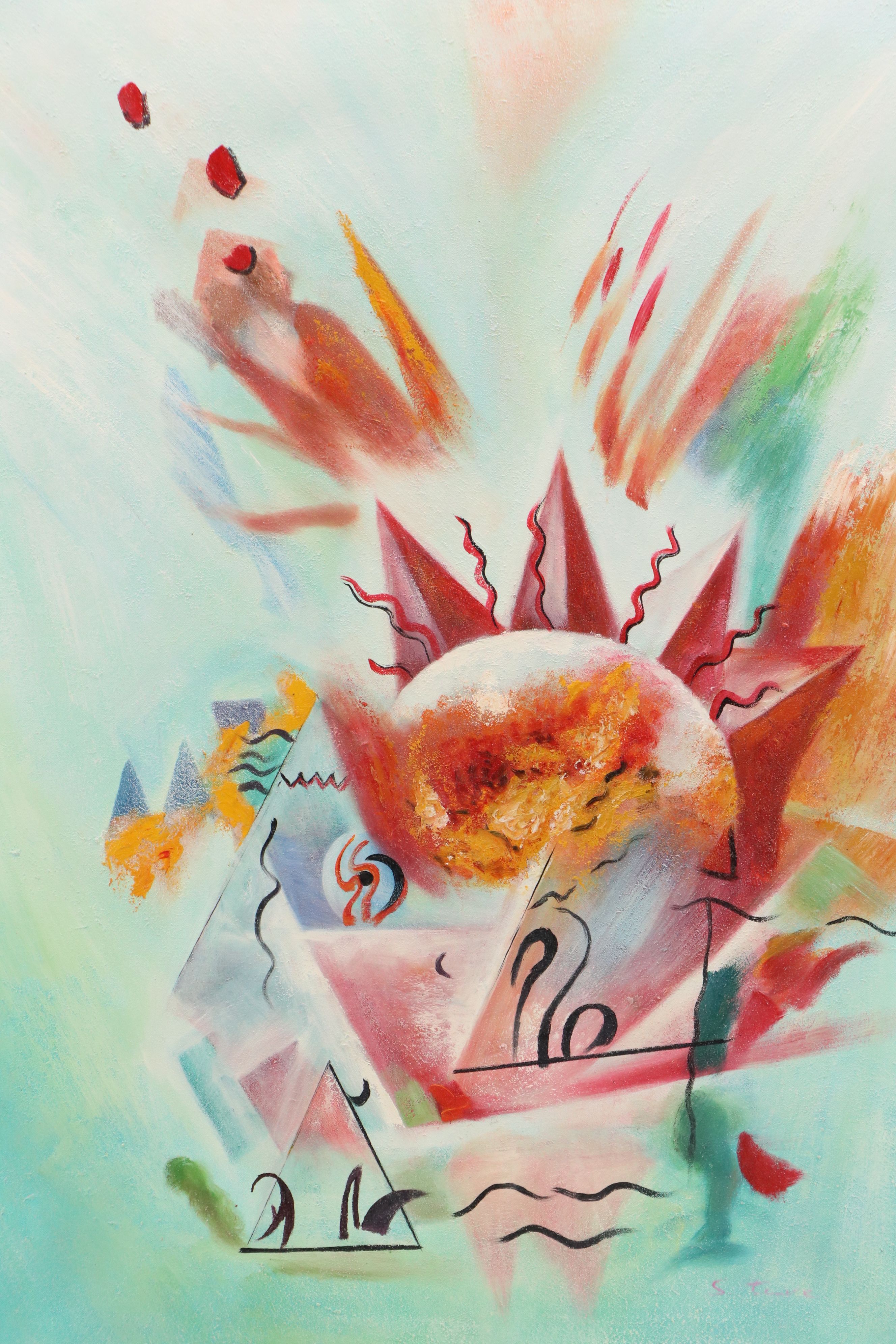 Non-Objective Acrylic Painting, Circa 2010