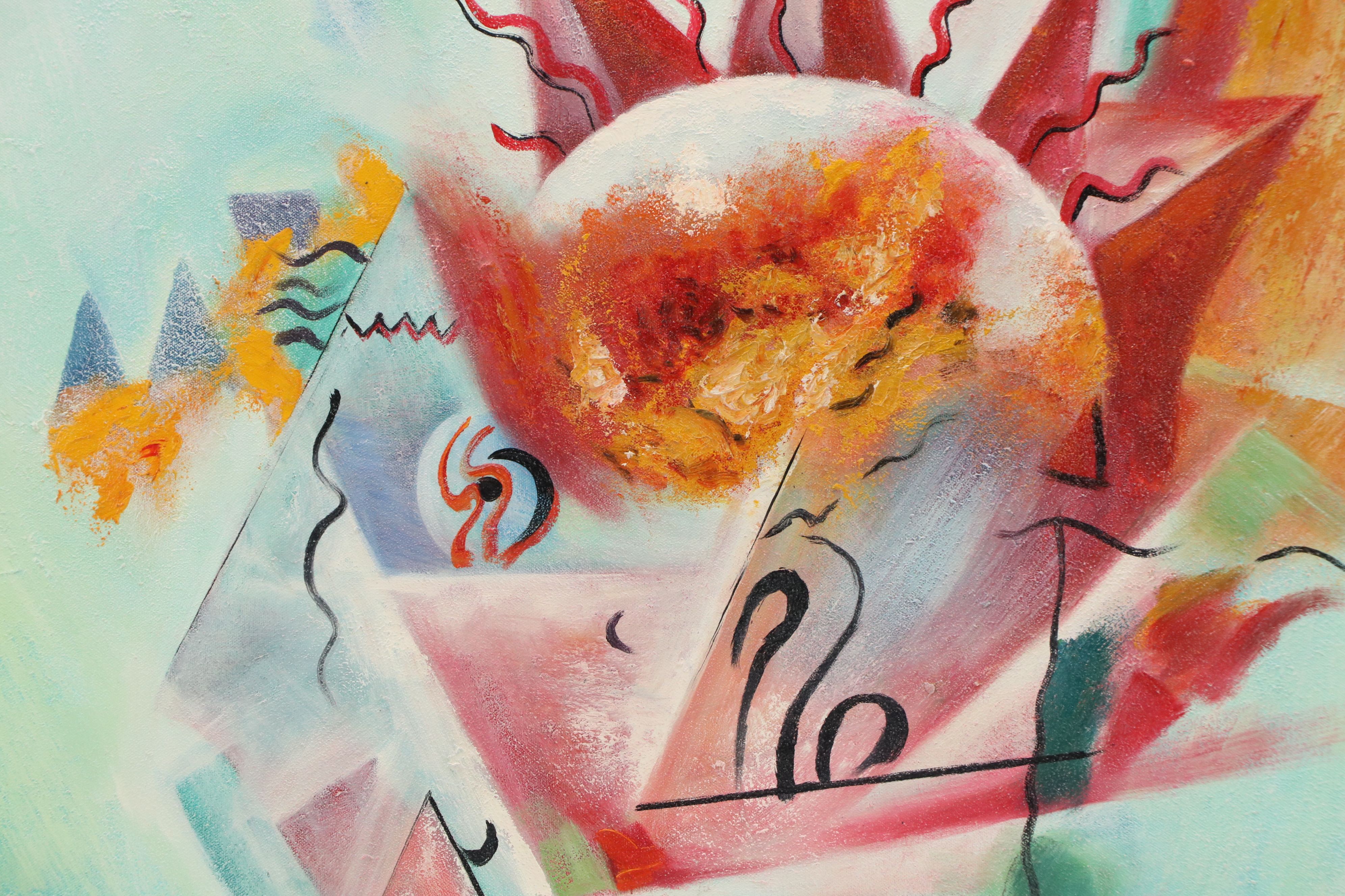 Non-Objective Acrylic Painting, Circa 2010