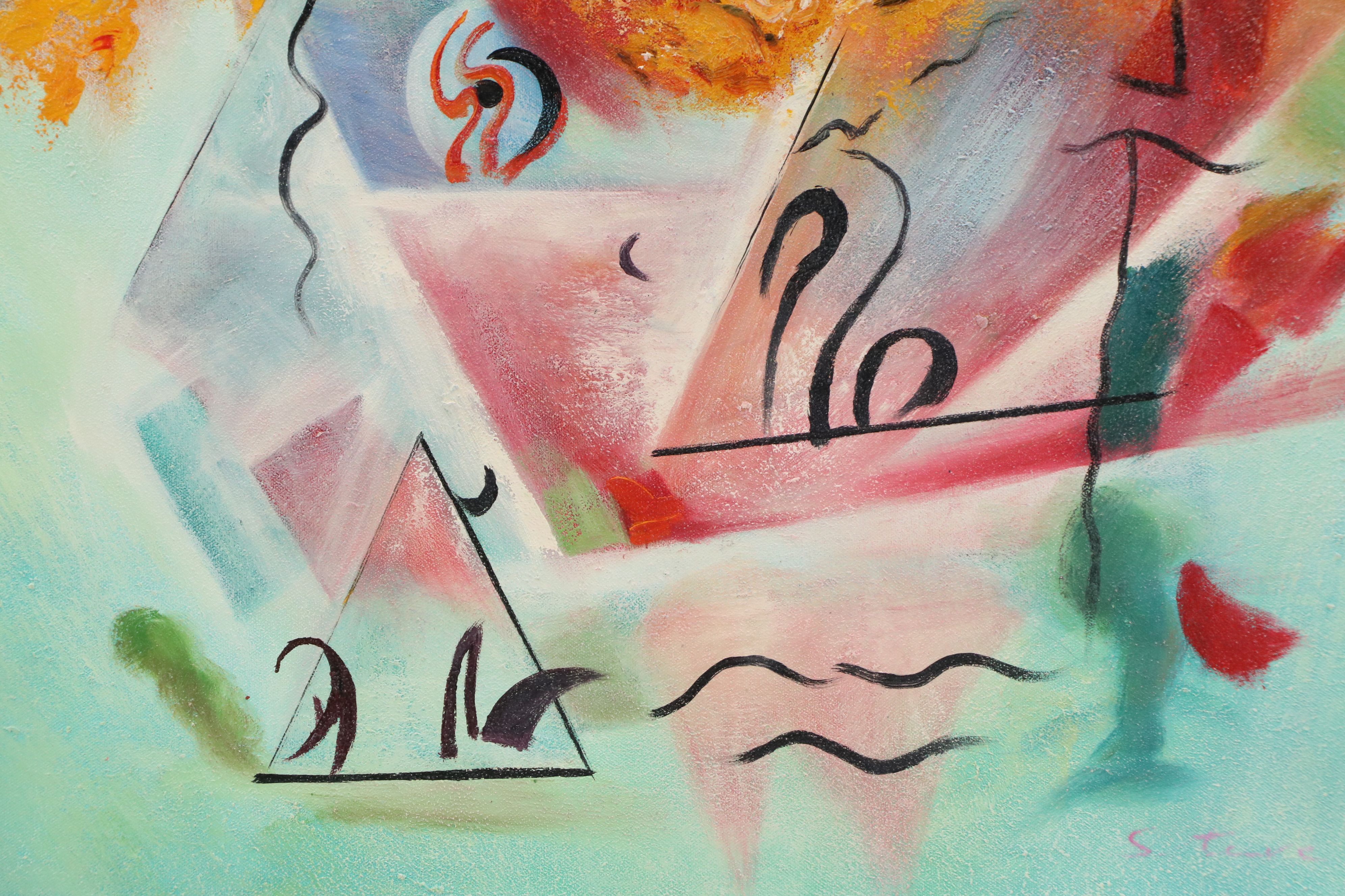 Non-Objective Acrylic Painting, Circa 2010