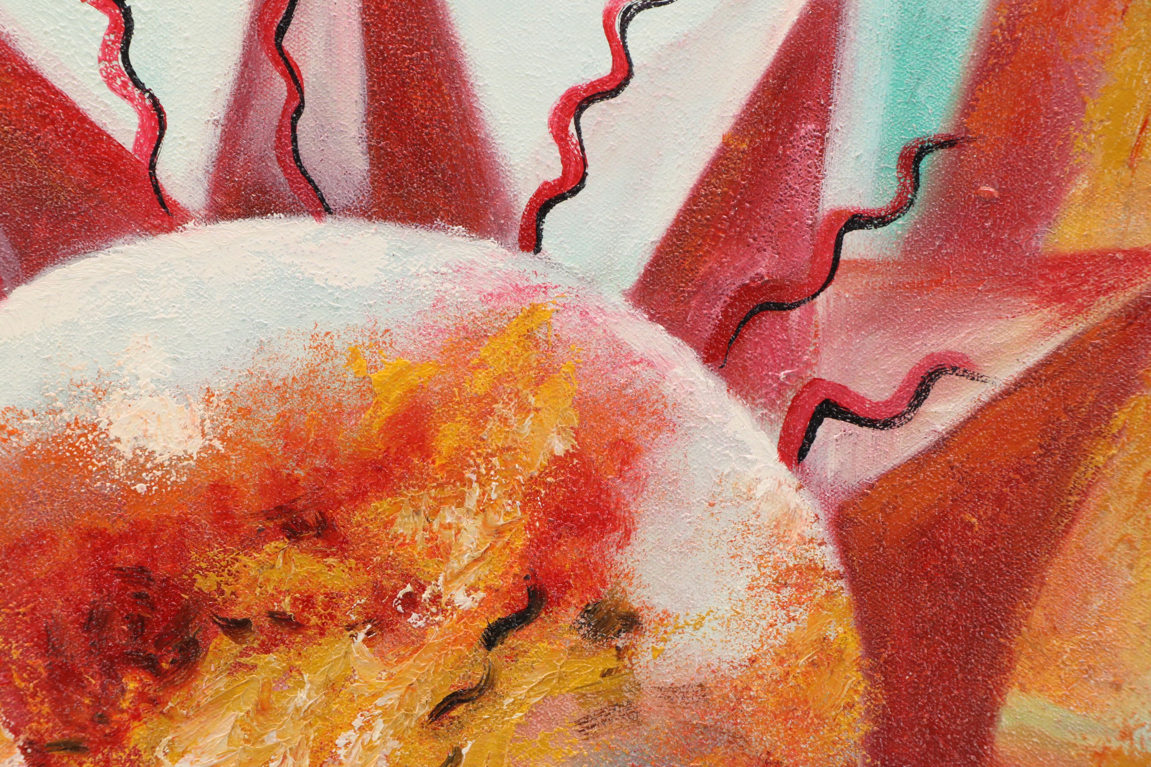 Non-Objective Acrylic Painting, Circa 2010