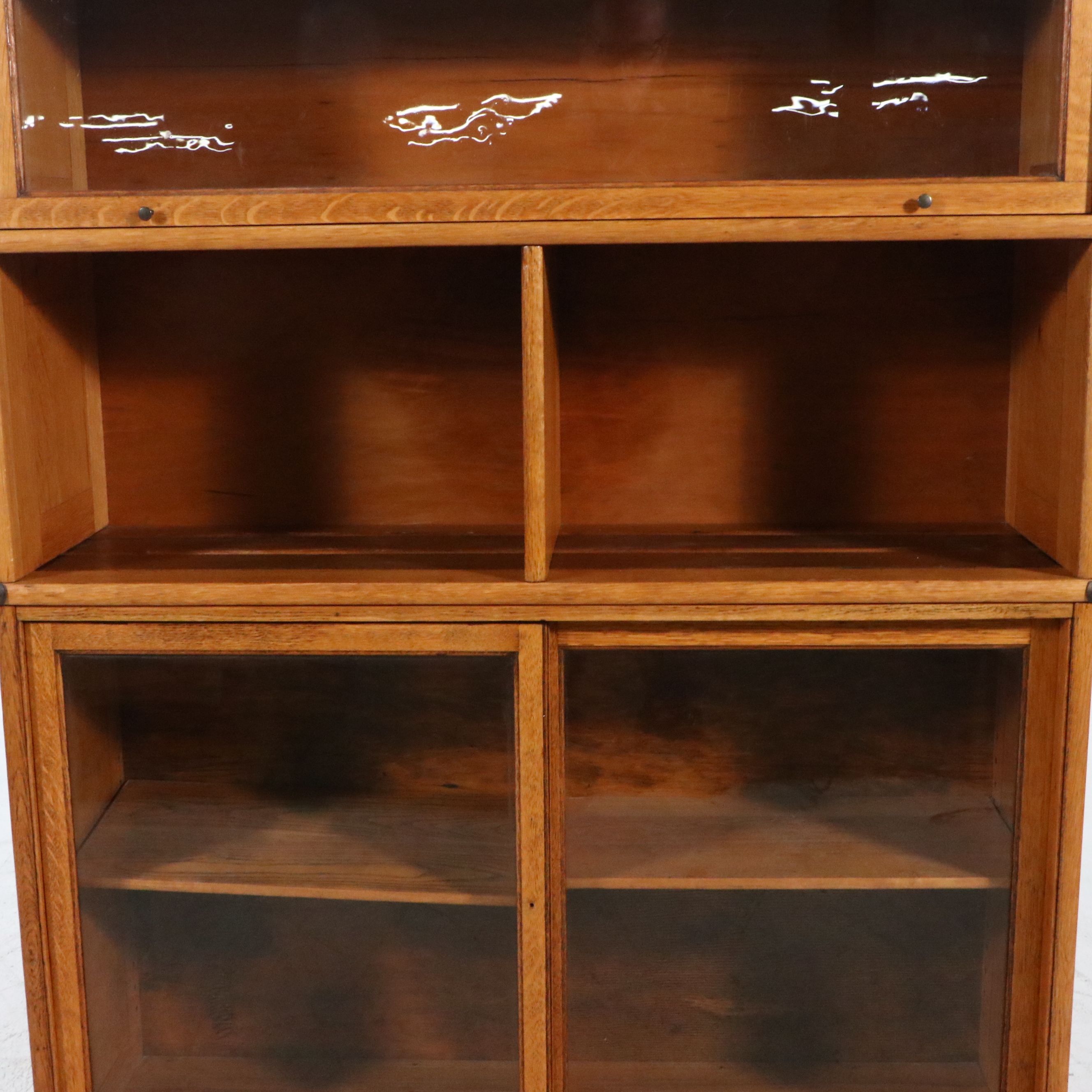 Arts & Crafts Oak Barrister's Bookcase, Early 20th Century